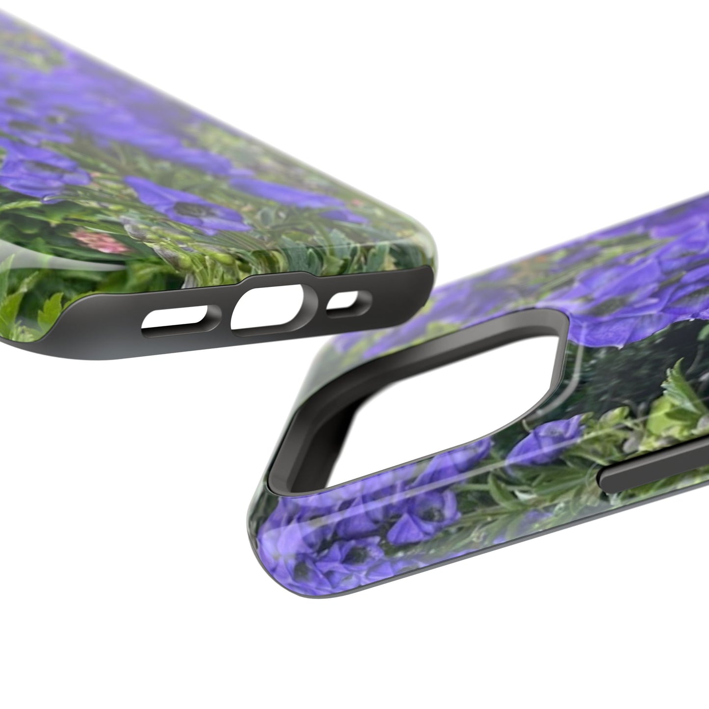 Floral Magnetic Tough Case - Vibrant Purple Flower Design for Resilience and Style