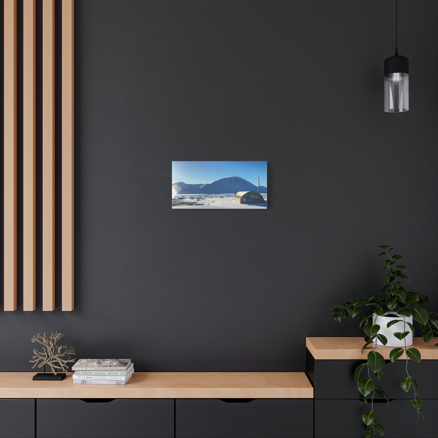 Snow-Covered Landscape Canvas Art - Stretched Matte Print