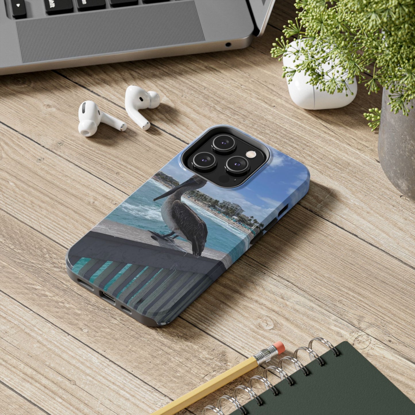 Coastal Pelican Tough Phone Cases - Durable Protection with Ocean Vibe