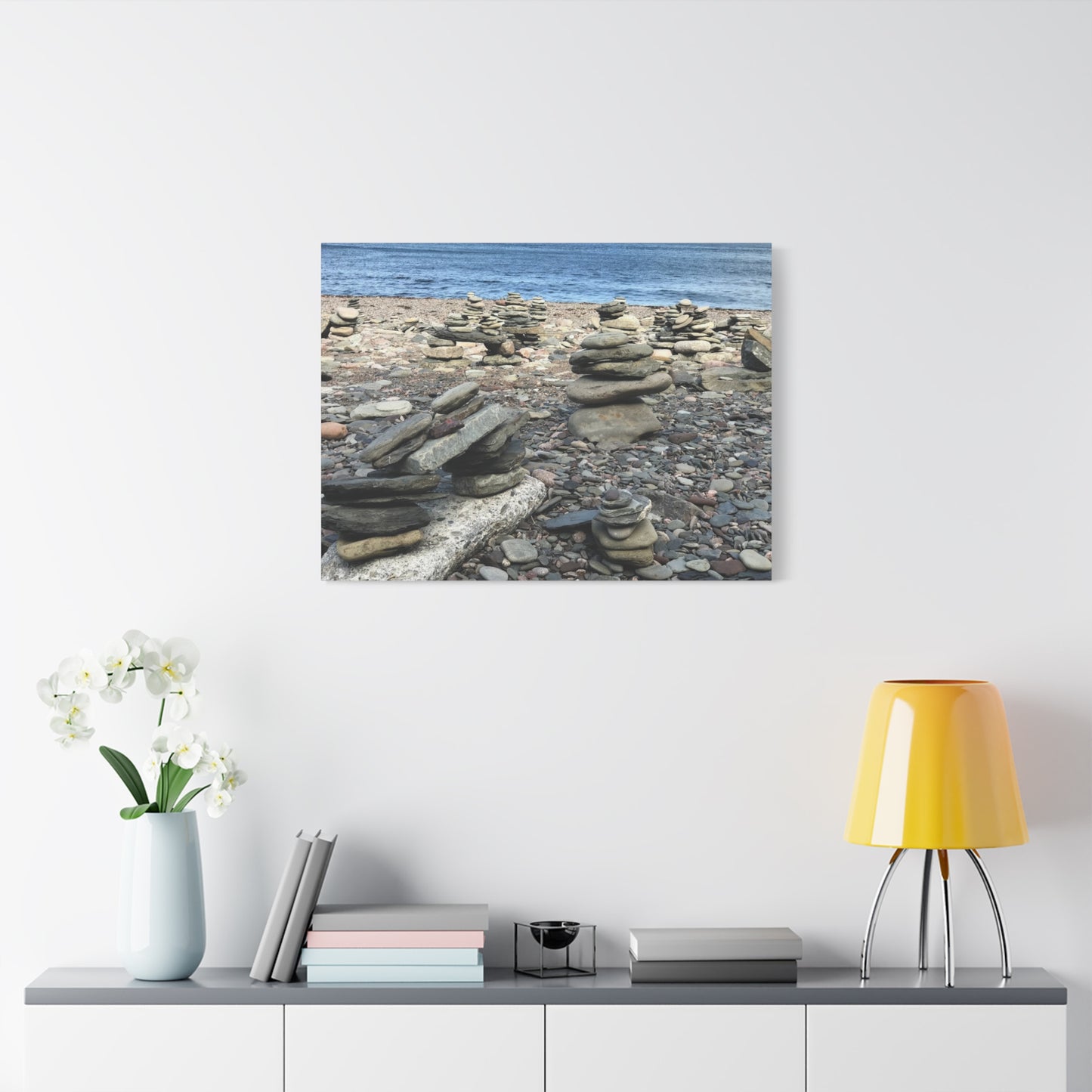 Tranquil Stone Stack Canvas Wall Art, Inspirational Home Decor, Serenity Gift, Nature Photography, Relaxing Living Room Art