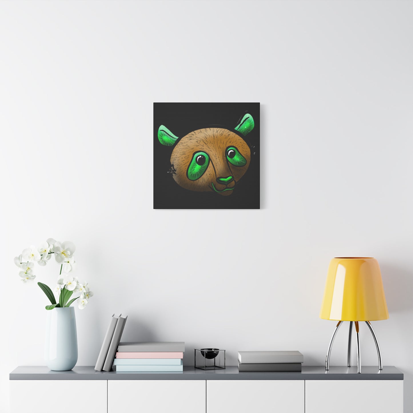 Whimsical Panda Wall Art - Vibrant Matte Canvas, 1.25 Inch