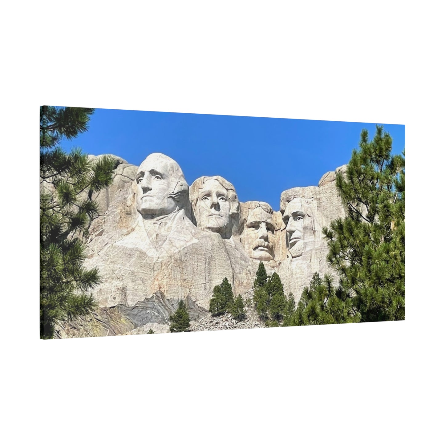 Rustic Mount Rushmore Canvas Art - Stretched Wall Decor