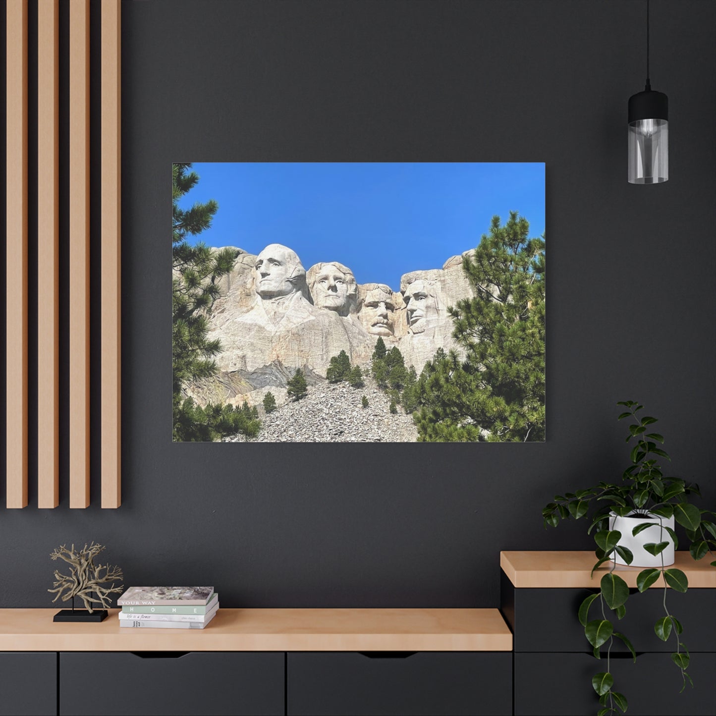 Rustic Mount Rushmore Canvas Art - Stretched Wall Decor
