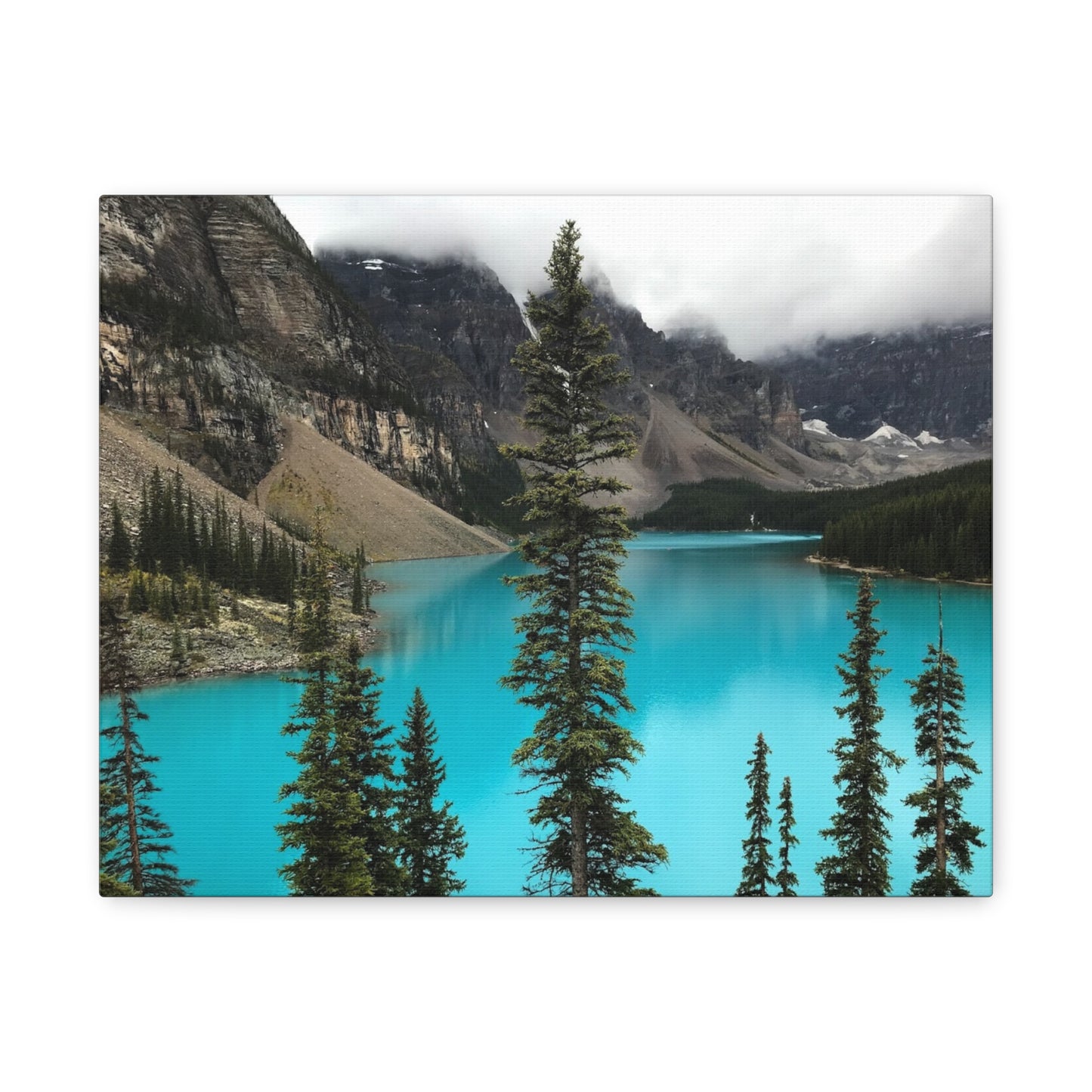 Scenic Landscape Canvas Wall Art - Tranquil Mountain Lake Decor