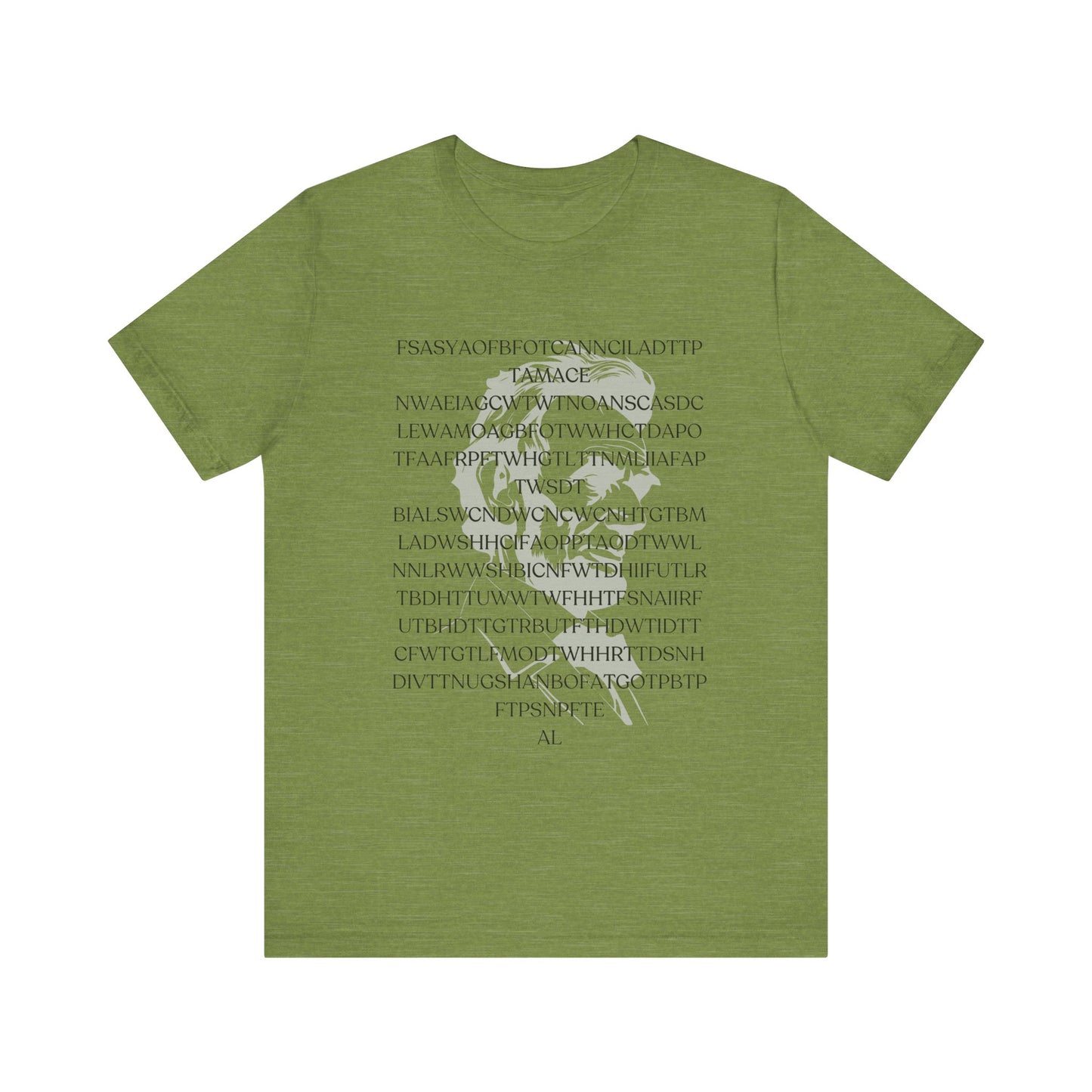 Lincoln's Gettysburg Address Unisex Jersey Short Sleeve Tee with Text Design