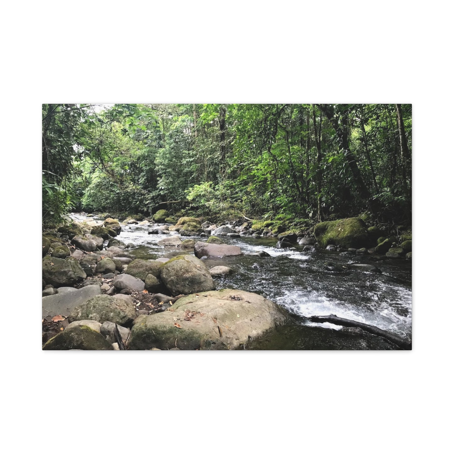 Serene Nature Canvas Wall Art – Tranquil River Landscape, 1.25" Stretched Print
