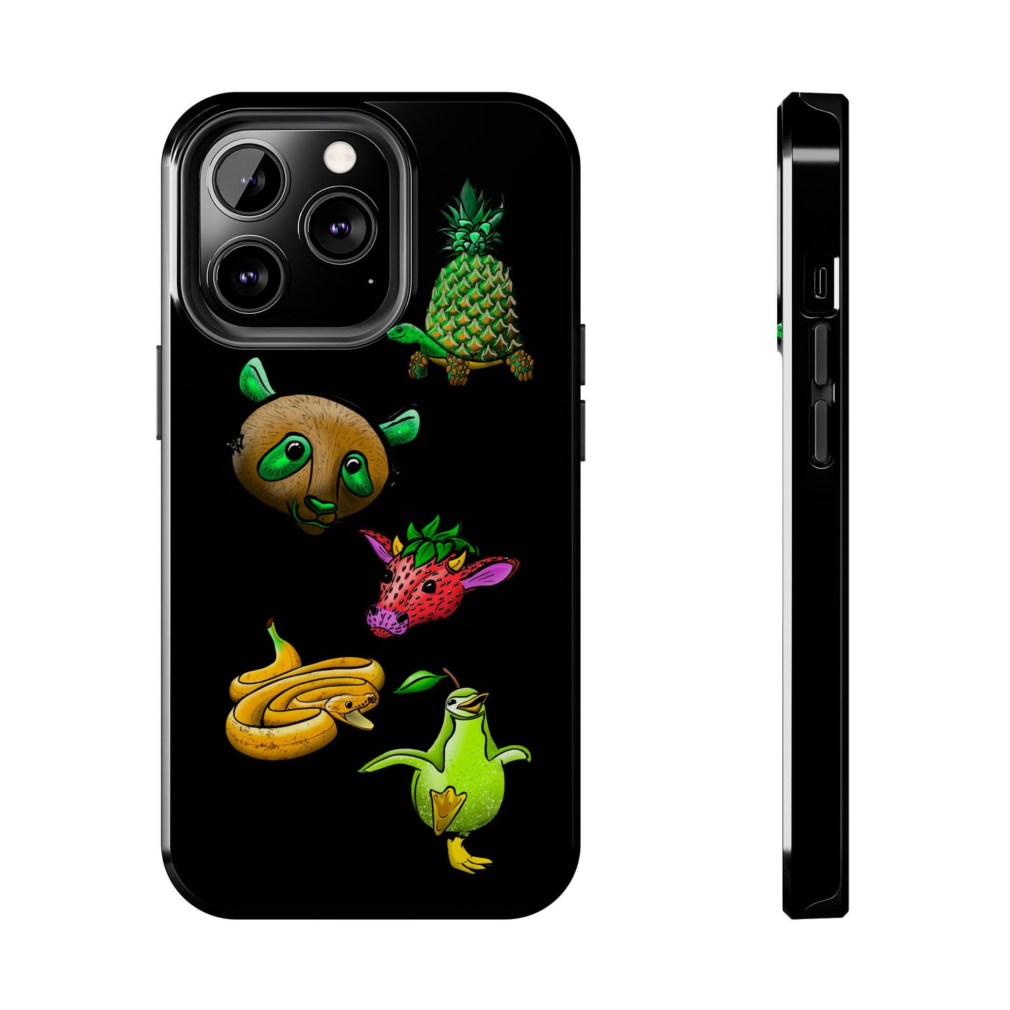 Colorful Animal Design Tough Phone Case - Unique Protection for Wildlife Lovers