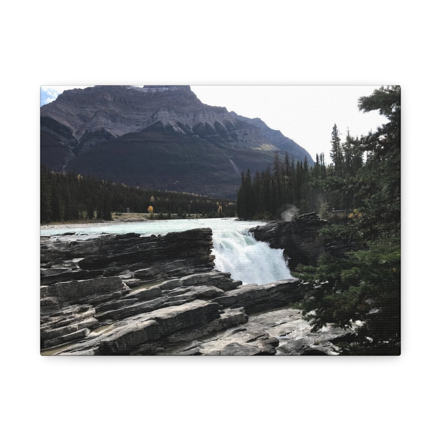 Mountain Waterfall Canvas Art - Stretched Wall Decor for Nature Lovers