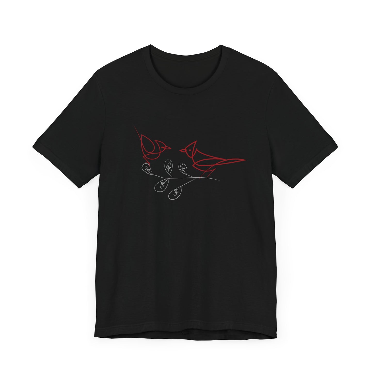 Cardinal Bird Short Sleeve Tee - Unisex Jersey T-Shirt