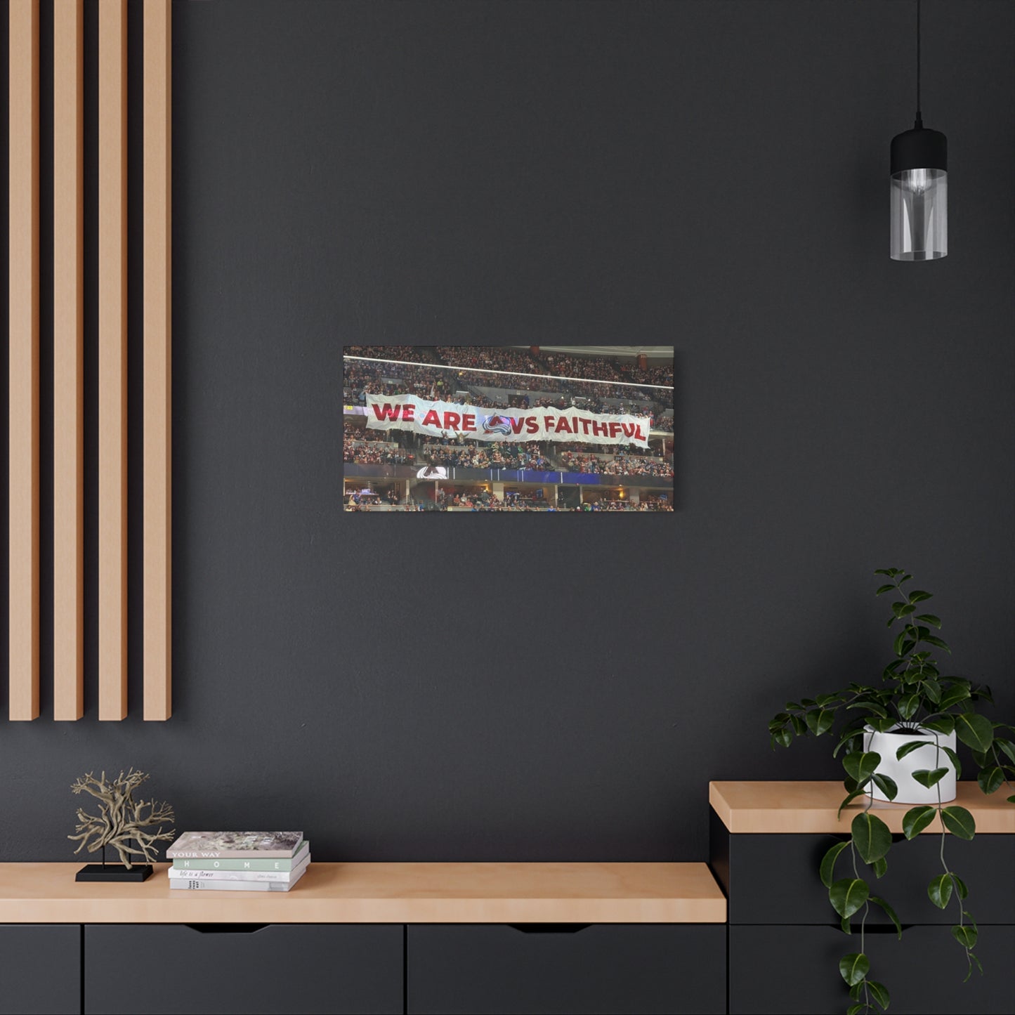 Stretched Canvas Wall Art - "We Are vs Faithful" - Colorado Avalanche - Ball Arena