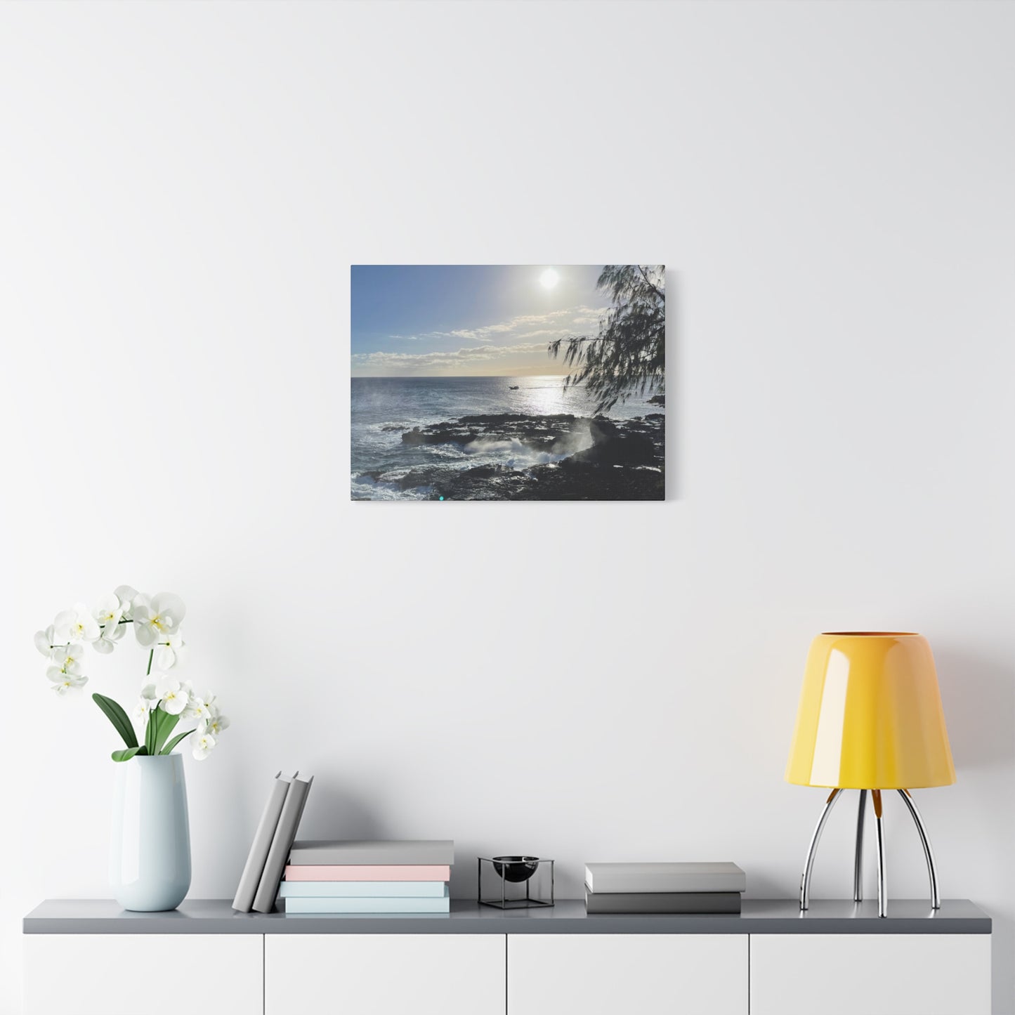 Coastal Serenity Canvas Wall Art - 12x16 Stretched Print