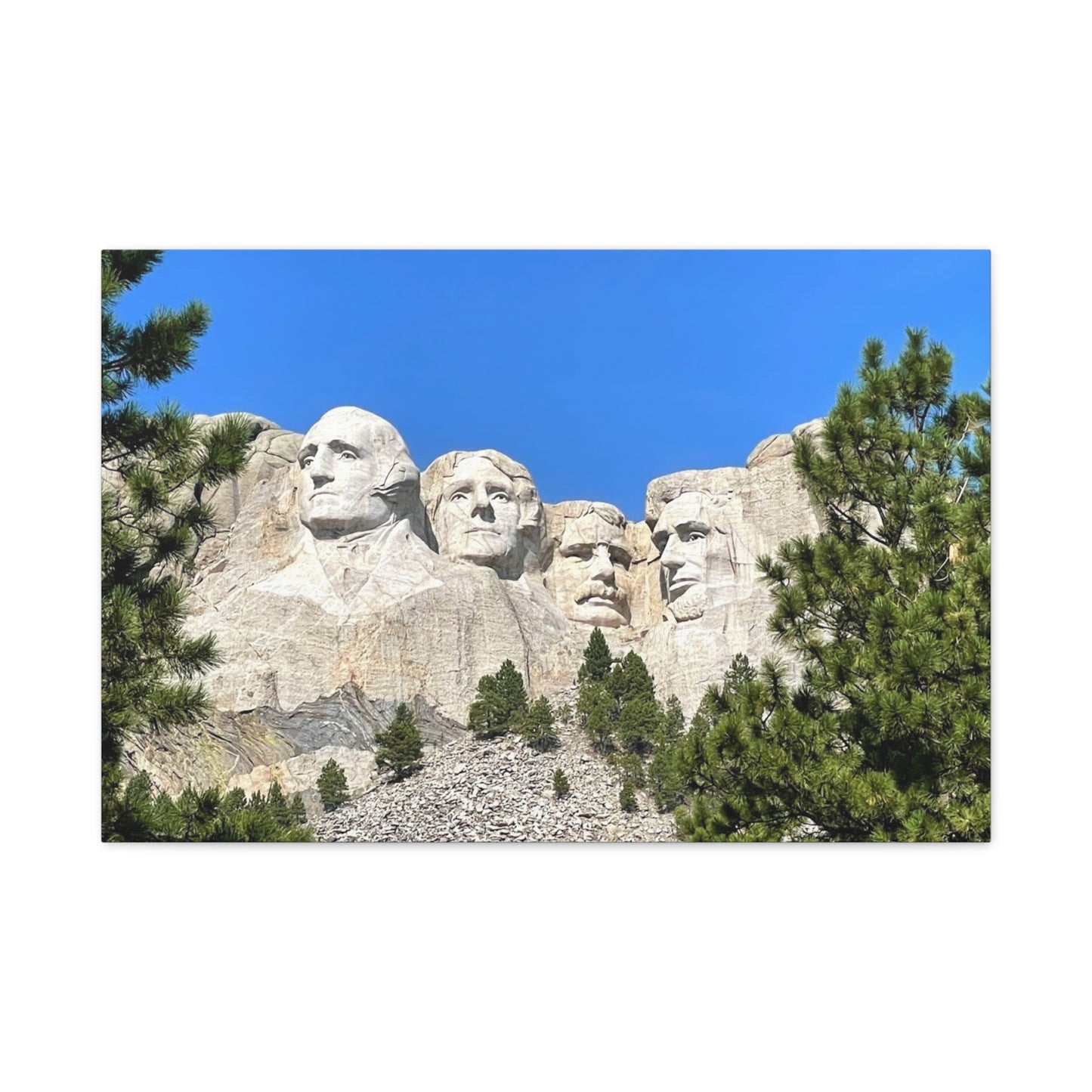Rustic Mount Rushmore Canvas Art - Stretched Wall Decor