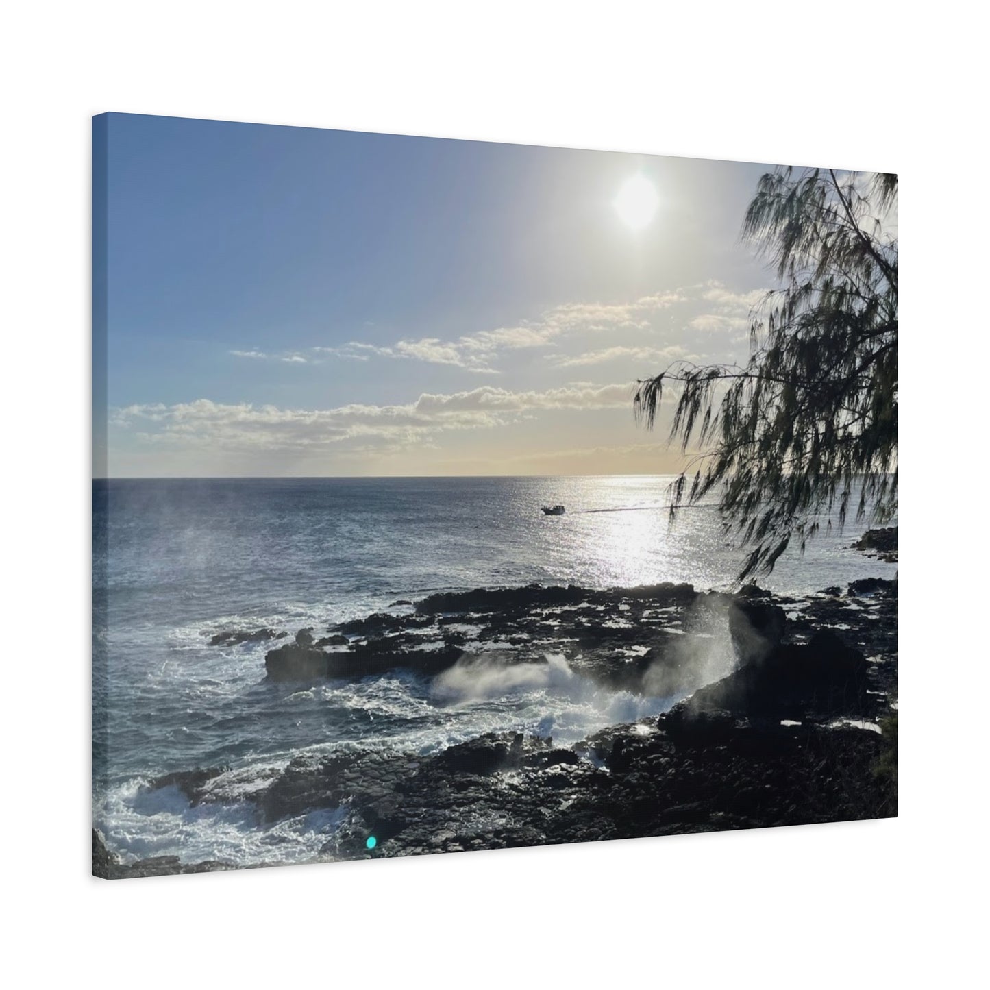 Coastal Serenity Canvas Wall Art - 12x16 Stretched Print
