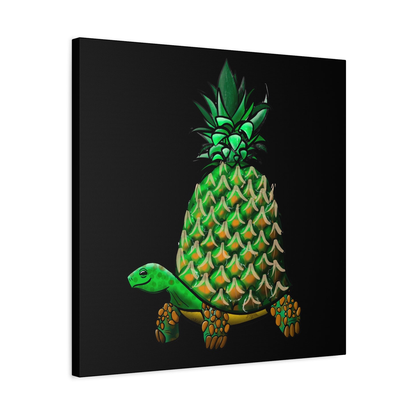 Tropical Turtle Canvas Art - Fun Pineapple Design for Home Décor