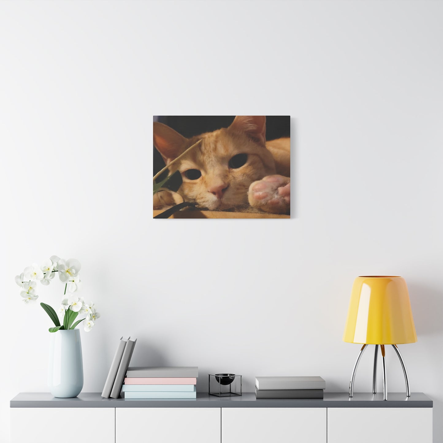 Cozy Cat Canvas Art - Stretched Matte Print for Cat Lovers