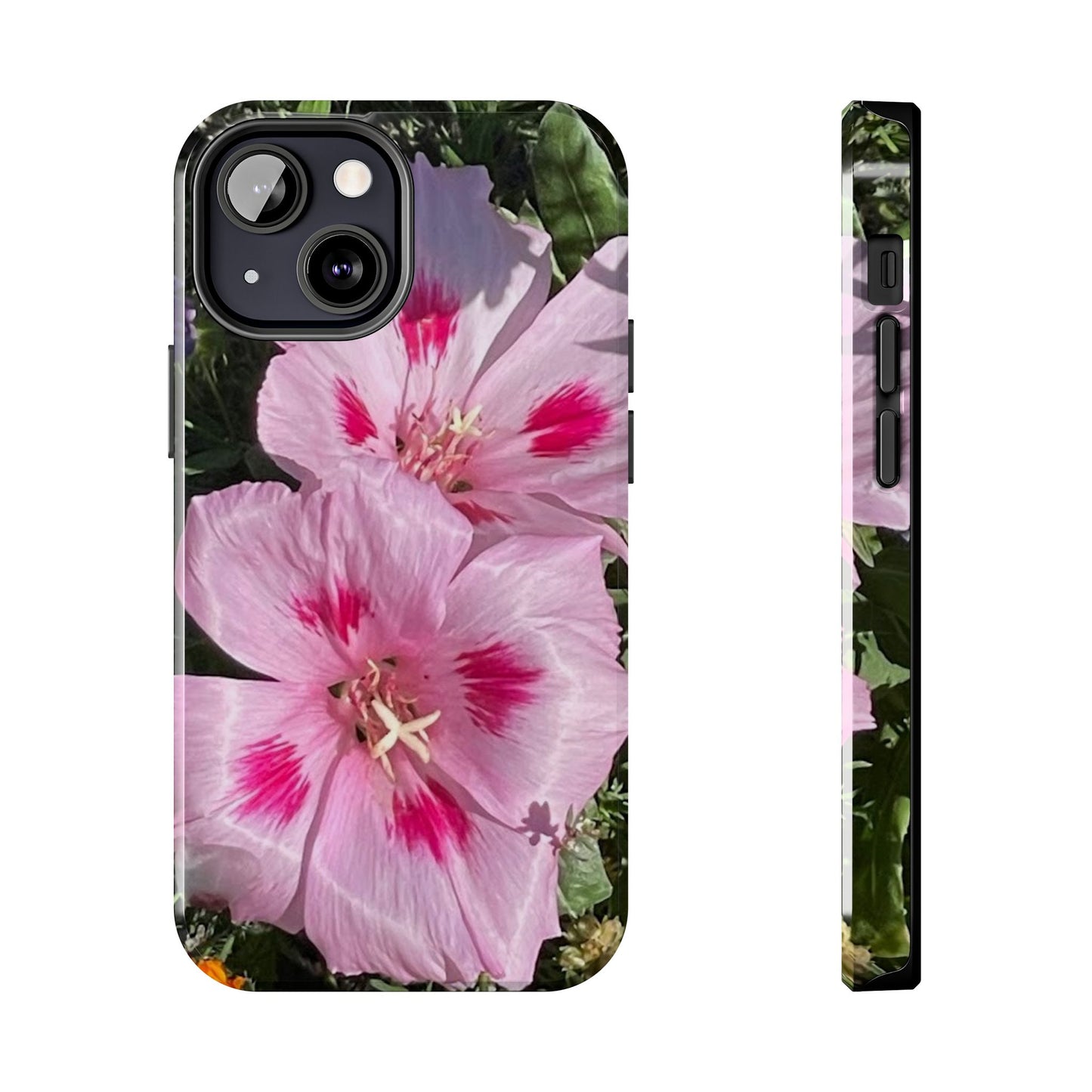Vibrant Floral Tough Phone Case - Durable Protection with Stunning Pink Flowers