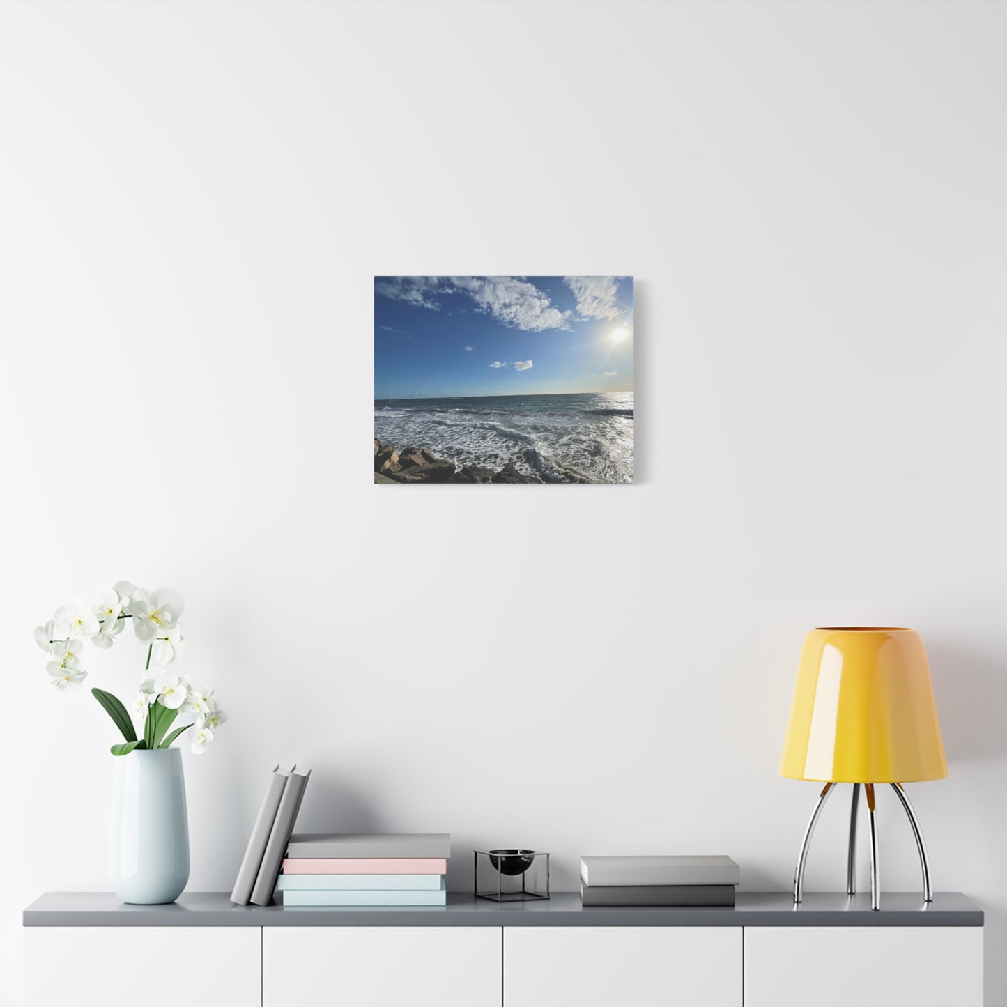 Ocean Waves Stretched Canvas Art - Serene Coastal Home Decor