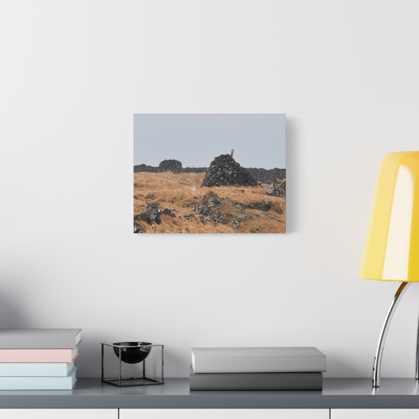 Nature-Inspired Stretched Canvas Art - Tranquil Rock Formation