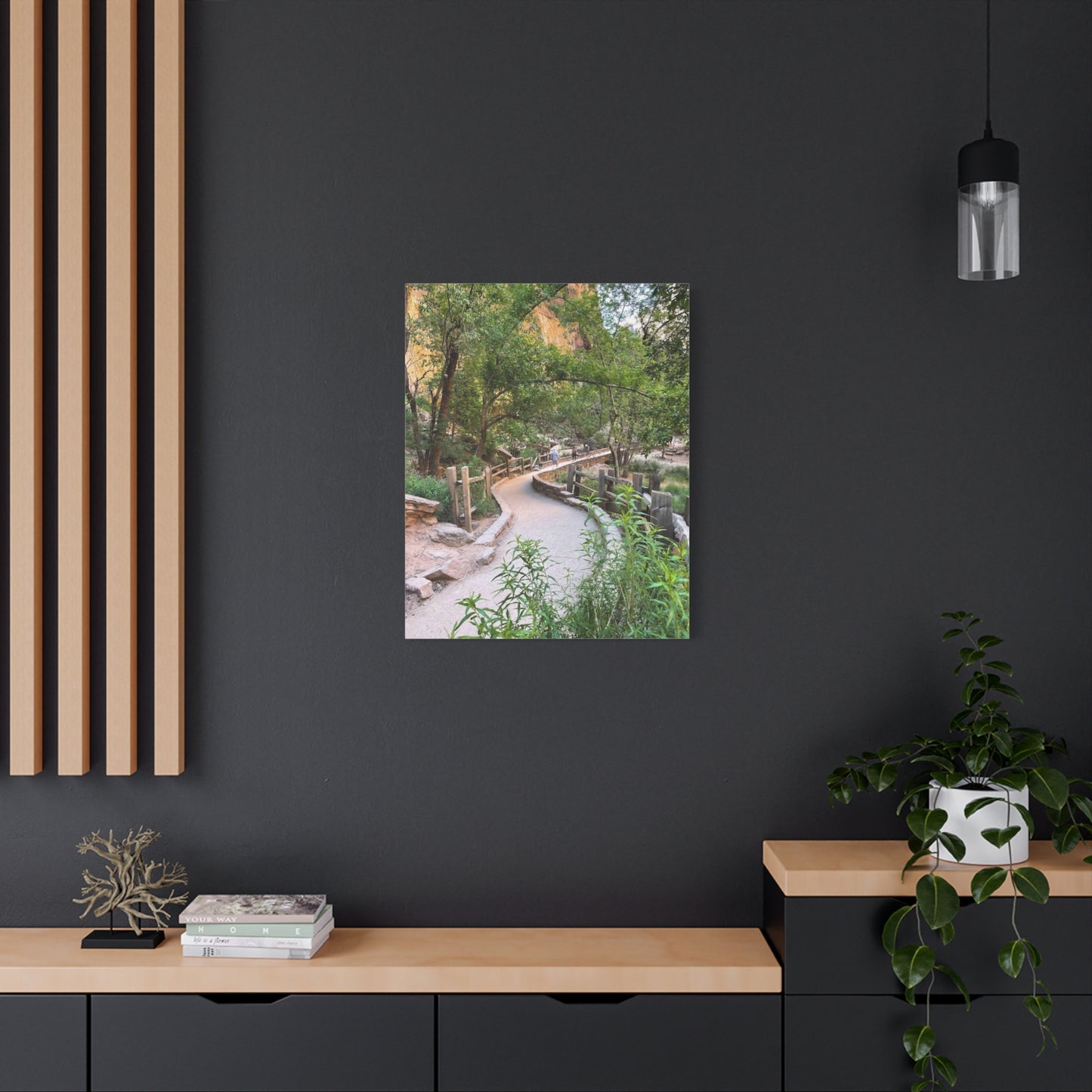 Nature Path Matte Canvas Wall Art - Scenic Landscape Decor