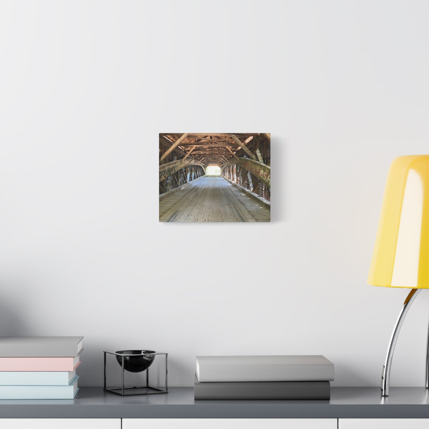 Rustic Wooden Bridge Canvas Print - Stretched Wall Art for Home Decor