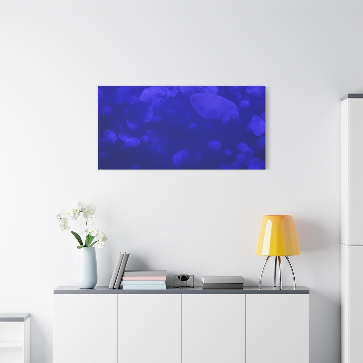 Jellyfish Watercolor Canvas Art - Ocean Theme Wall Decor