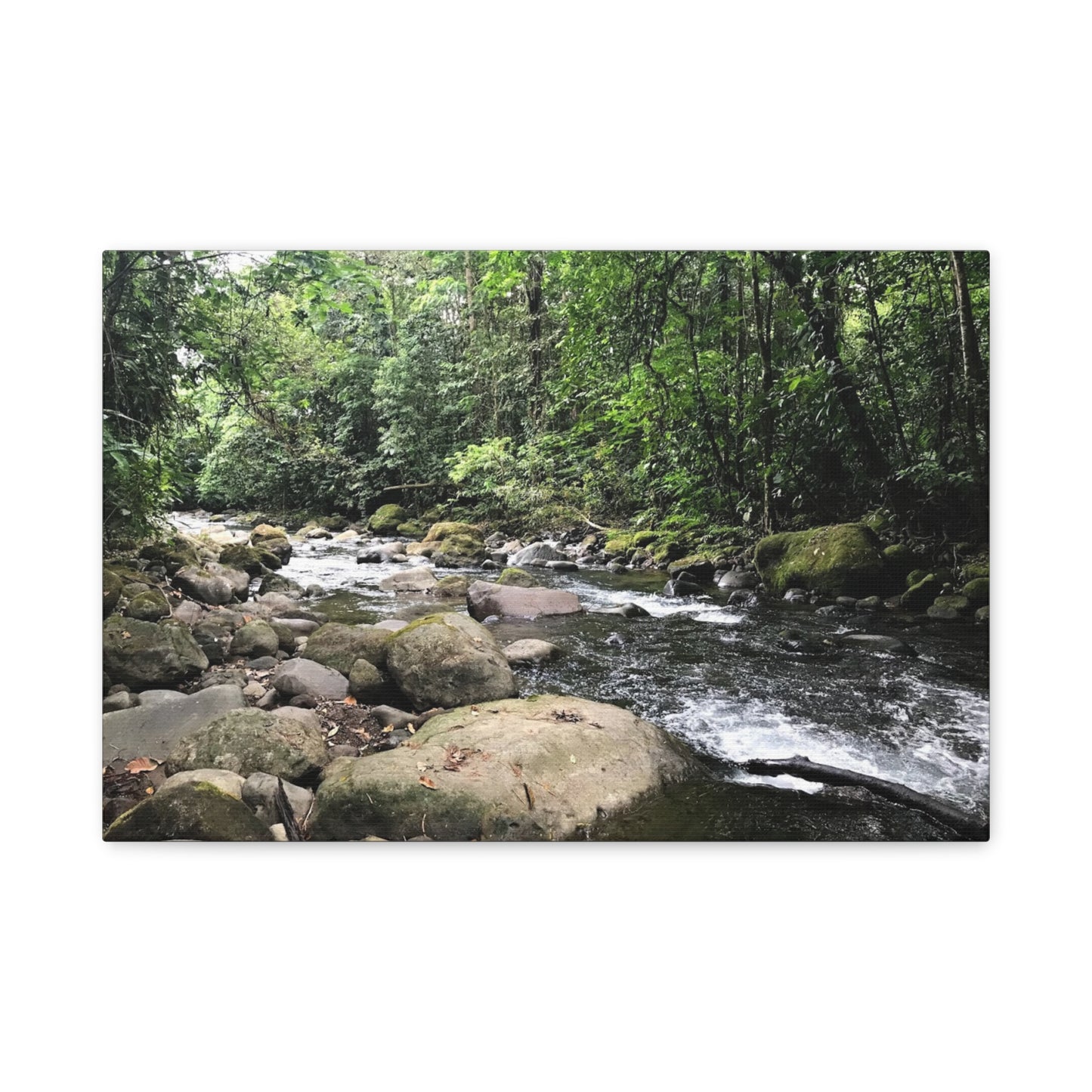 Serene Nature Canvas Wall Art – Tranquil River Landscape, 1.25" Stretched Print