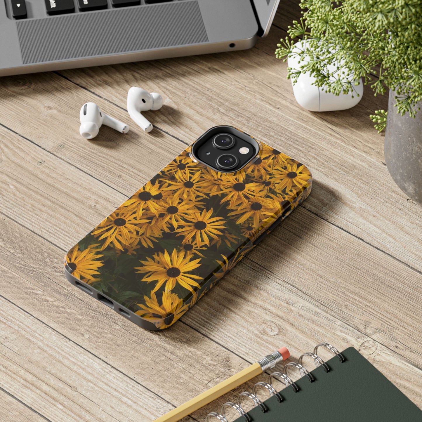 Vibrant Floral Tough Phone Case – Durable Protection with a Sunny Yellow Flower Design