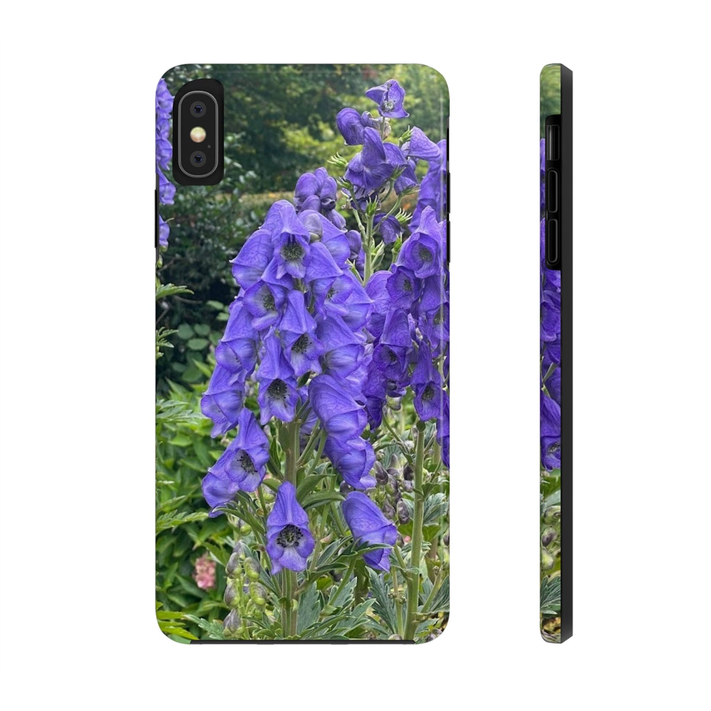 Elegant Floral Tough Phone Case - Purple Aconite Design