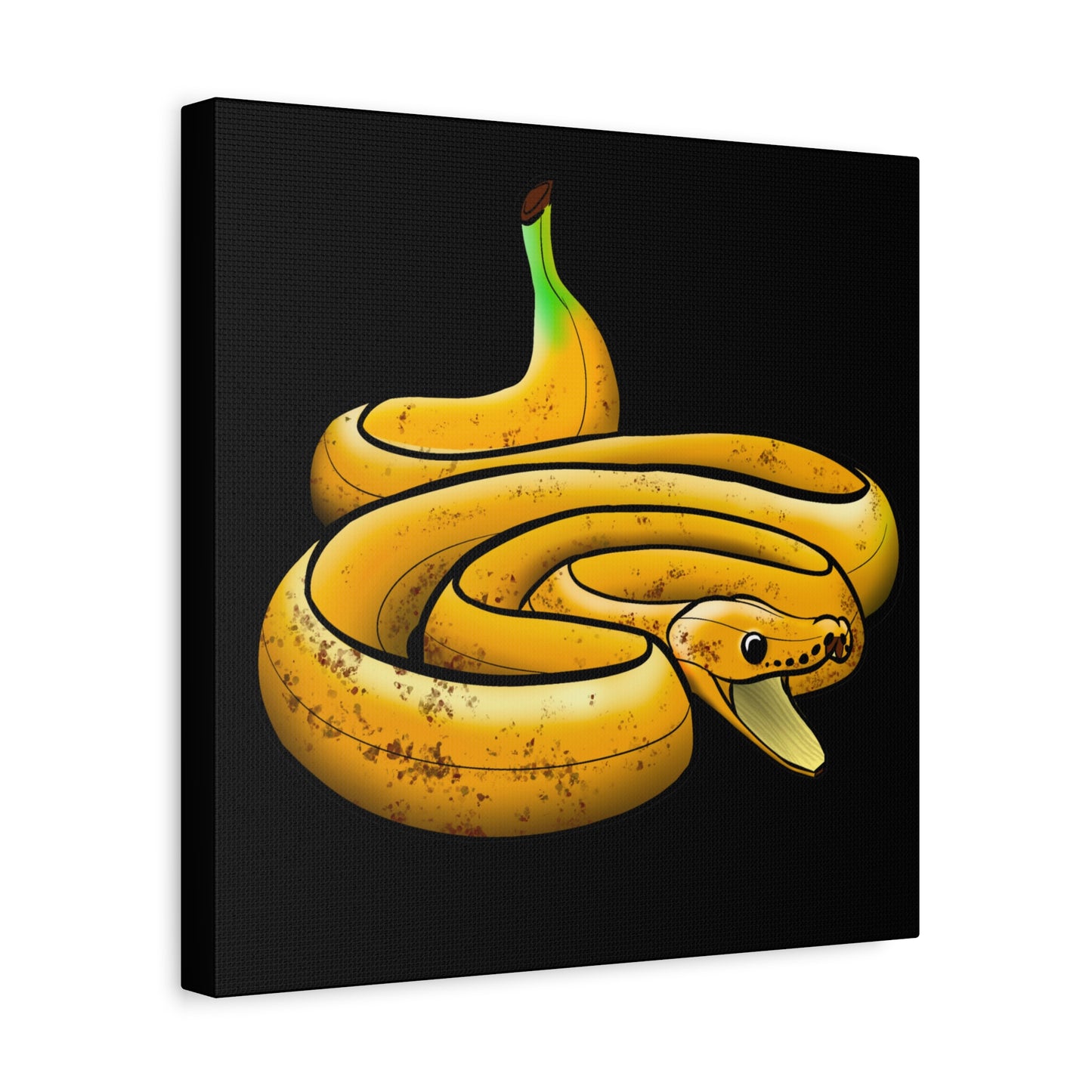 Funny Banana Snake Canvas Art - Quirky Home Decor for Animal Lovers