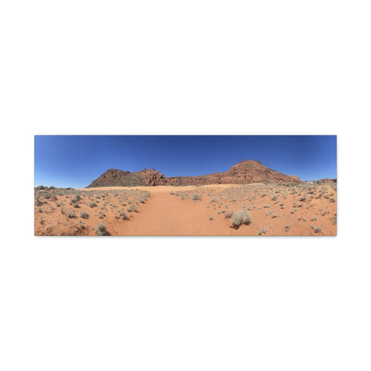 Desert Landscape Canvas Wall Art - Panoramic Modern Decor