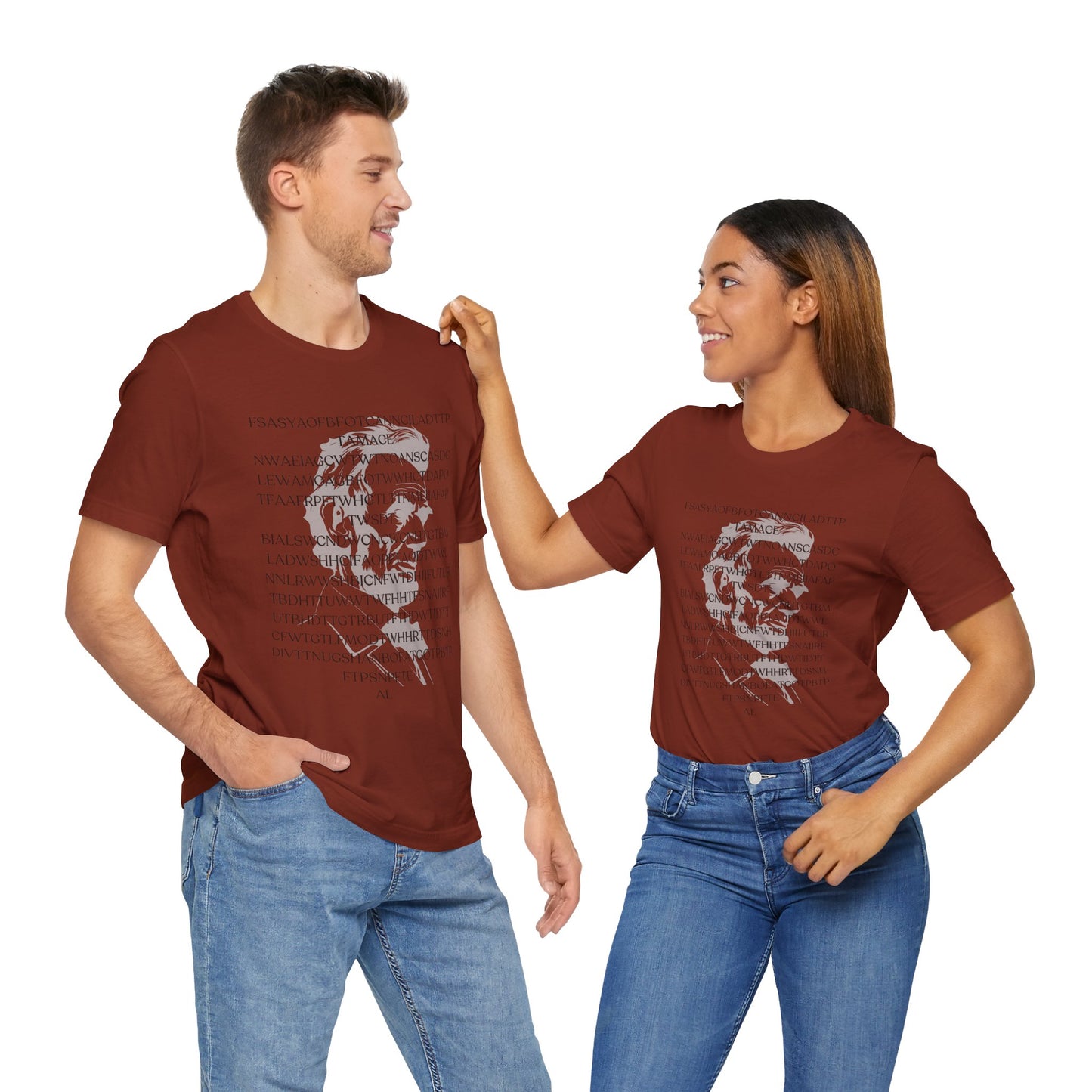 Lincoln's Gettysburg Address Unisex Jersey Short Sleeve Tee with Text Design