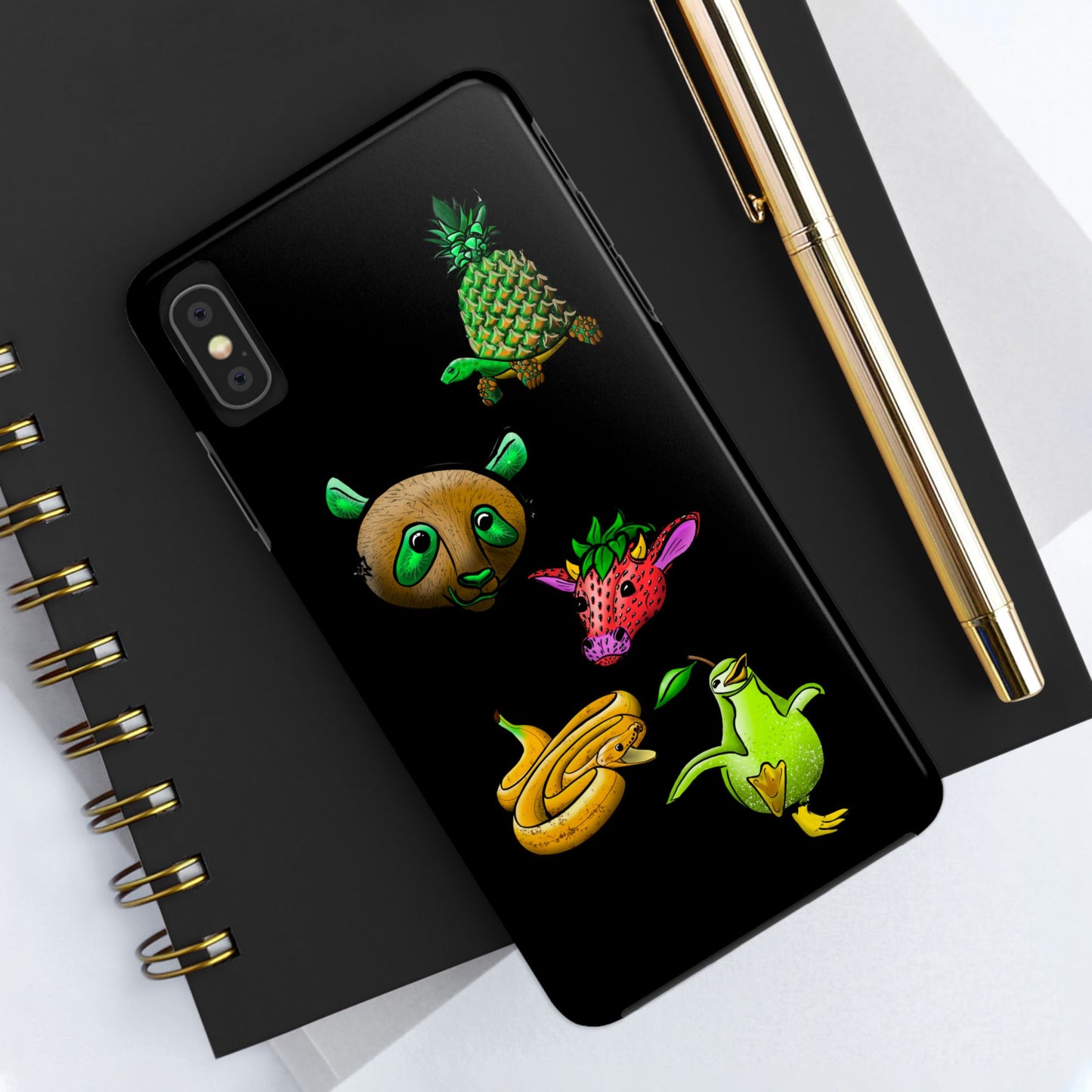 Colorful Animal Design Tough Phone Case - Unique Protection for Wildlife Lovers