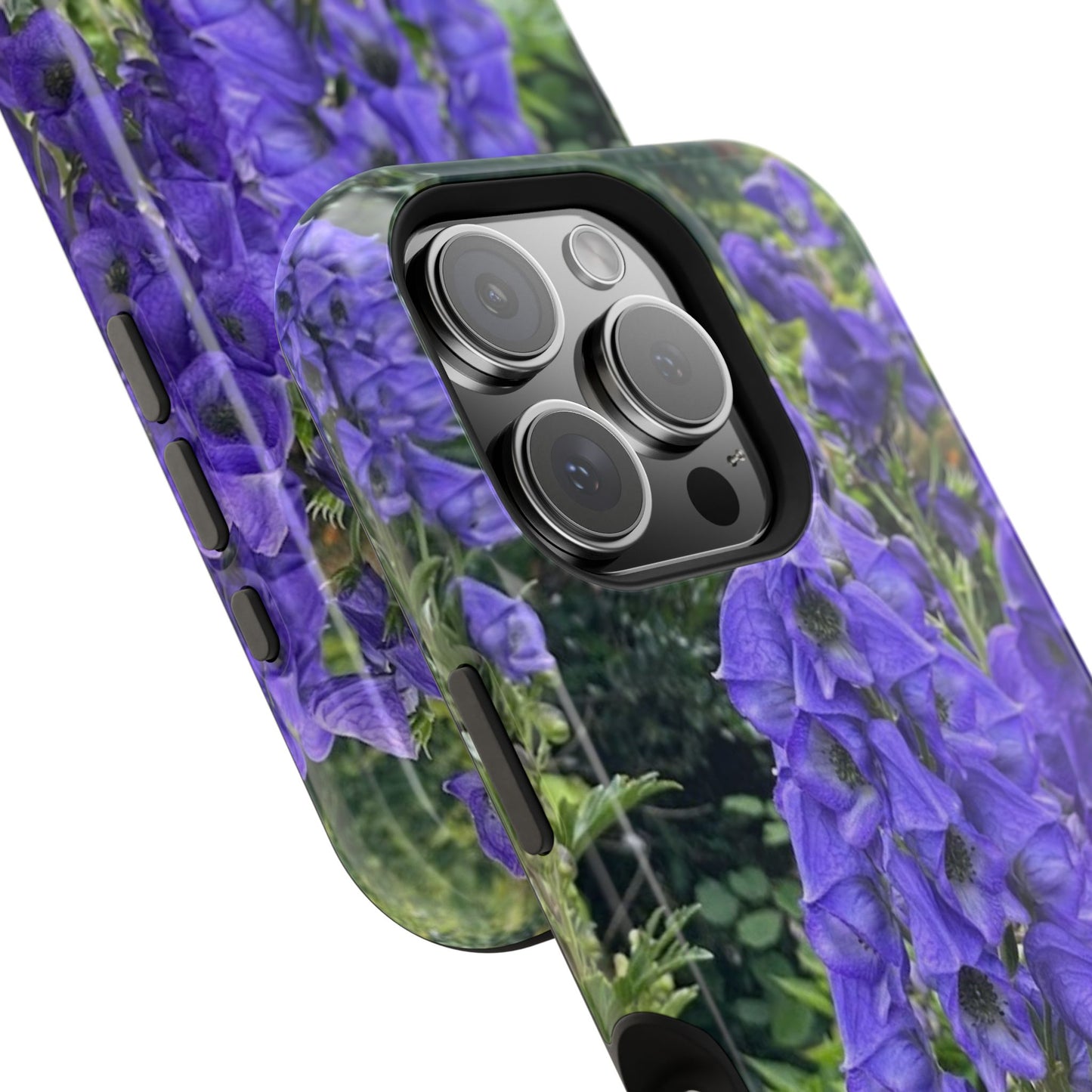 Floral Magnetic Tough Case - Vibrant Purple Flower Design for Resilience and Style