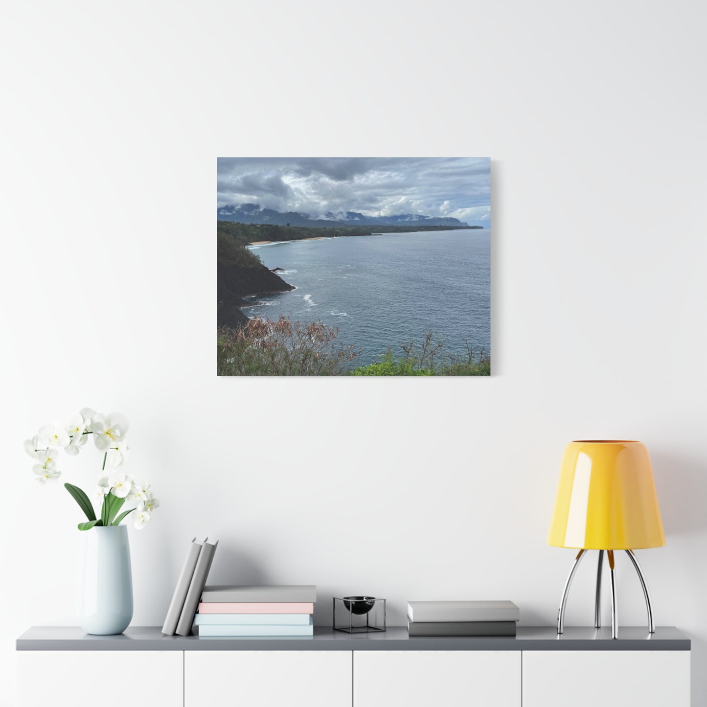 Coastal Landscape Canvas Wall Art - Tranquil Ocean View