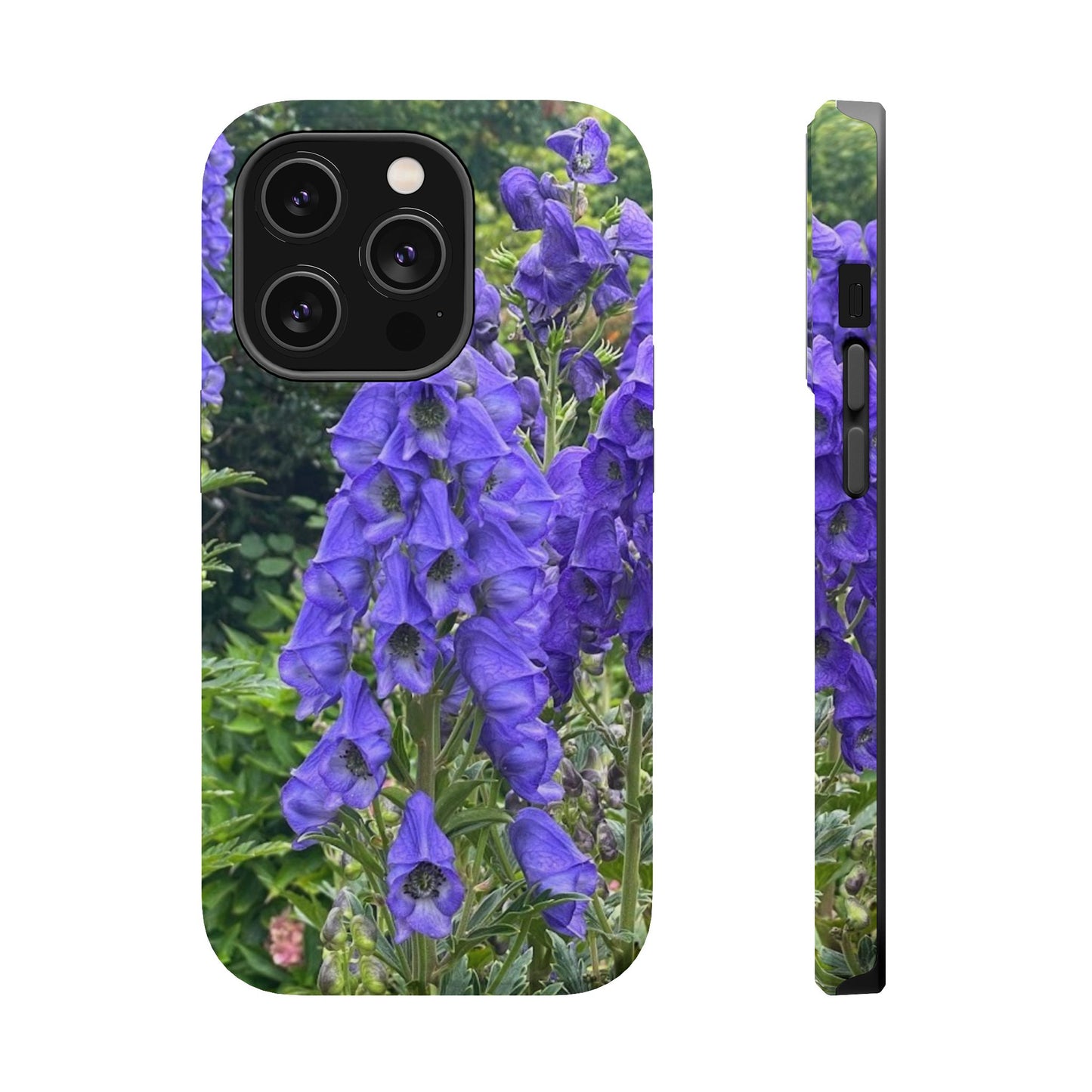 Floral Magnetic Tough Case - Vibrant Purple Flower Design for Resilience and Style