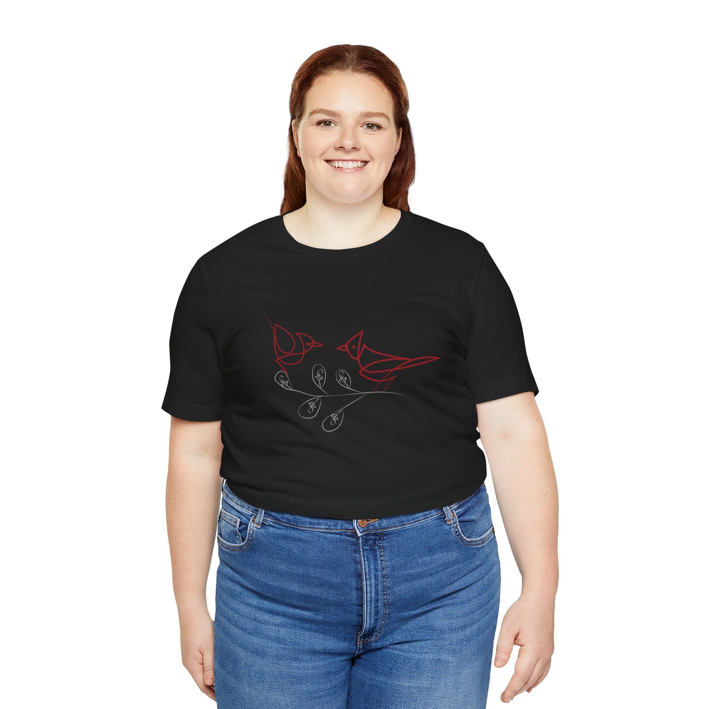 Cardinal Bird Short Sleeve Tee - Unisex Jersey T-Shirt