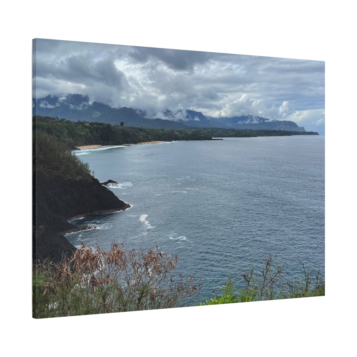 Coastal Landscape Canvas Wall Art - Tranquil Ocean View
