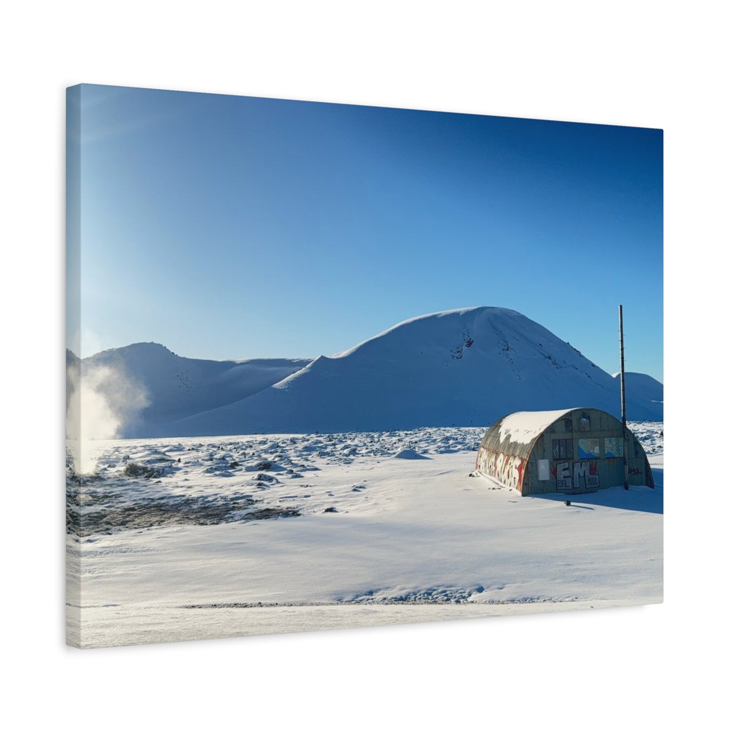 Snow-Covered Landscape Canvas Art - Stretched Matte Print