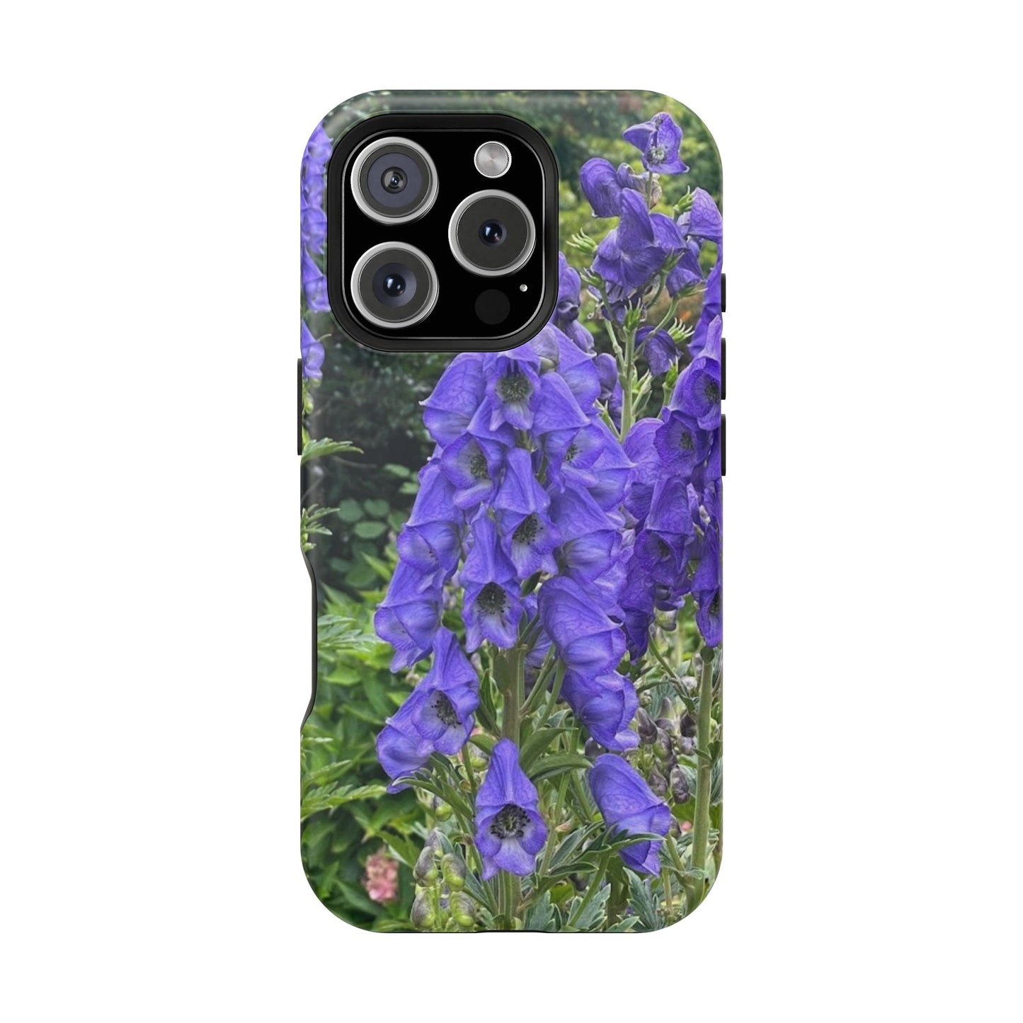 Floral Magnetic Tough Case - Vibrant Purple Flower Design for Resilience and Style