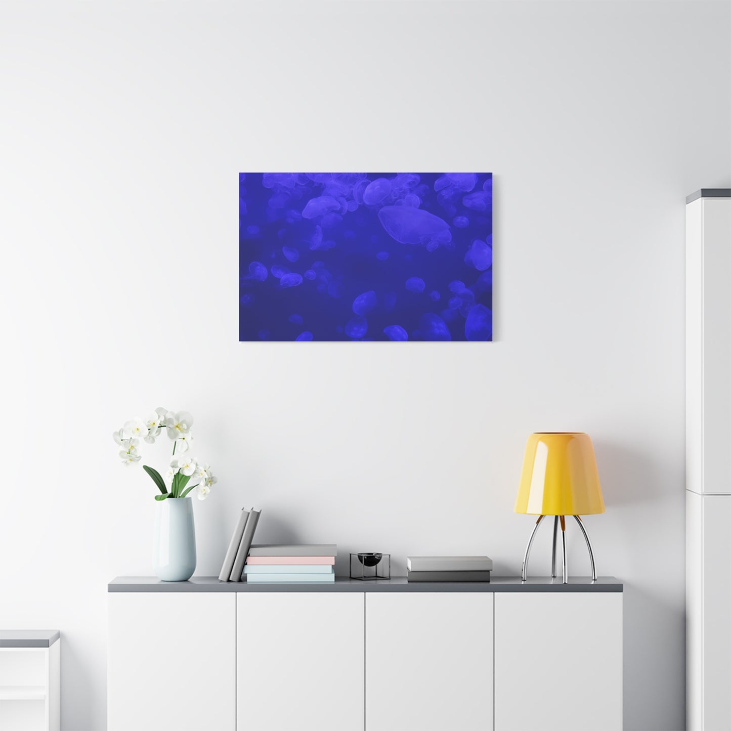 Jellyfish Watercolor Canvas Art - Ocean Theme Wall Decor