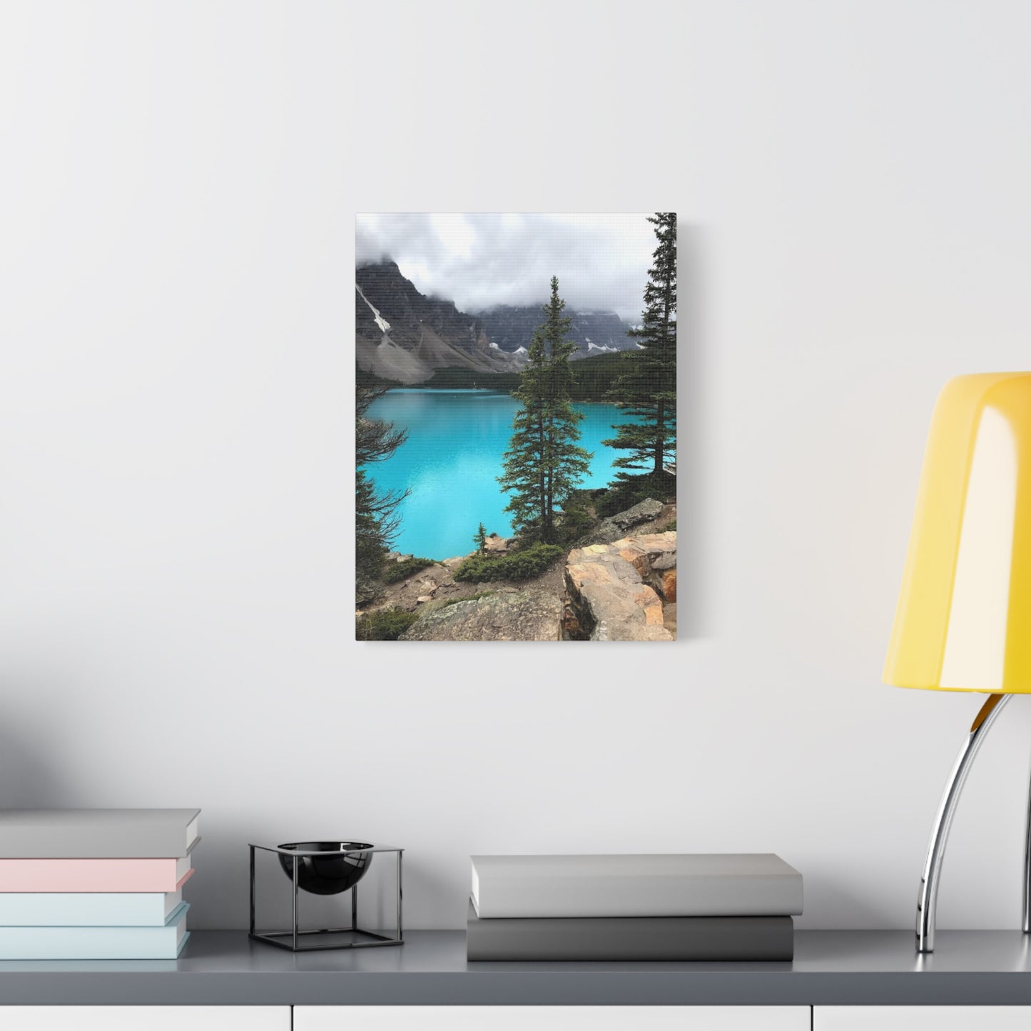 Nature Canvas Print - Tranquil Mountain Lake Art for Home Decor