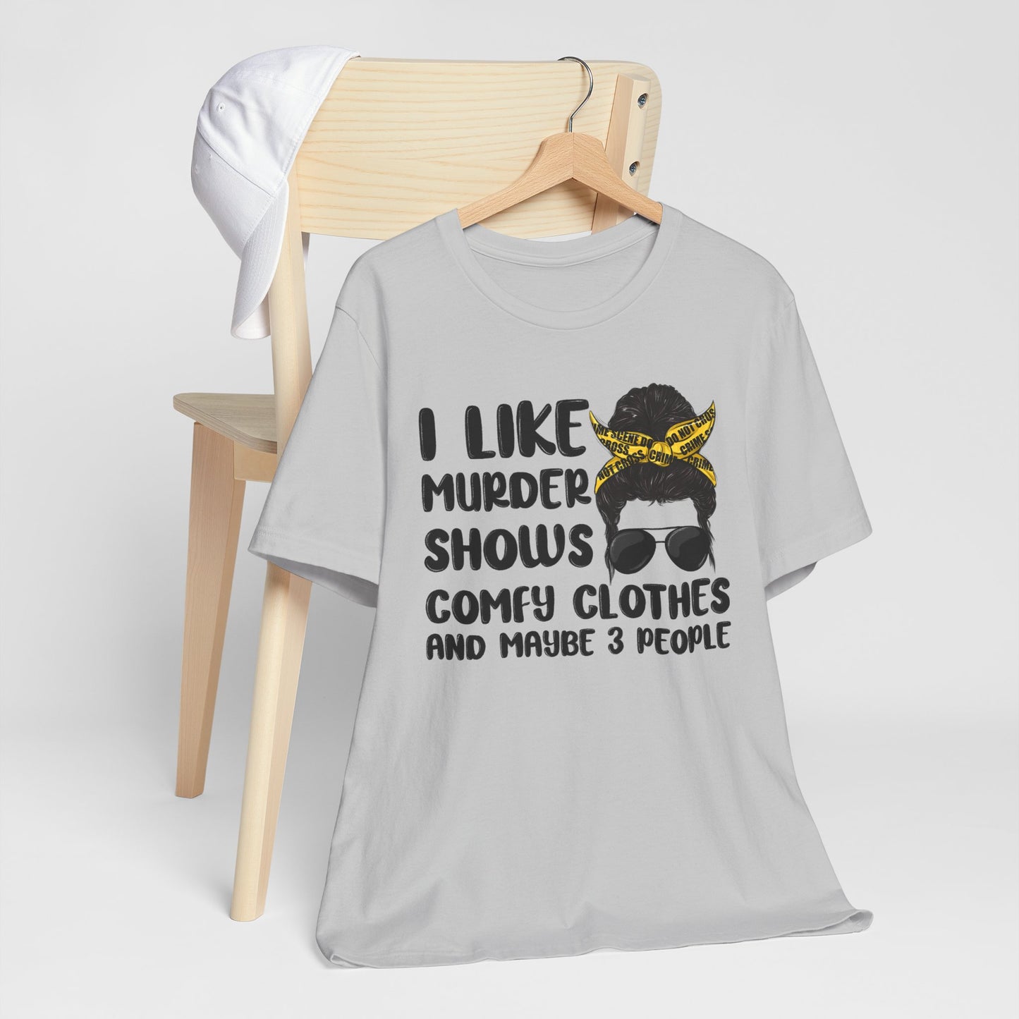 "I Like Murder Shows" Unisex Jersey Tee - Comfy Casual Shirt for True Crime Fans