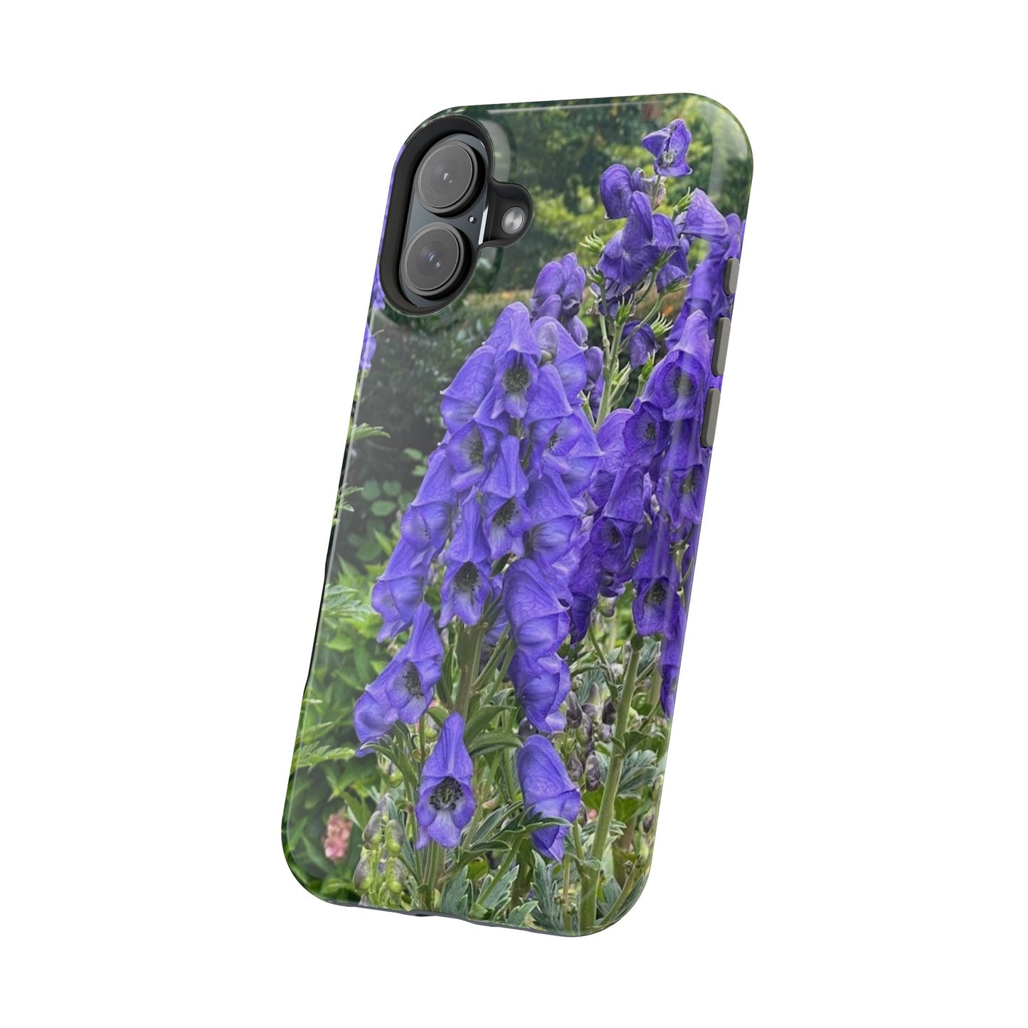 Floral Magnetic Tough Case - Vibrant Purple Flower Design for Resilience and Style