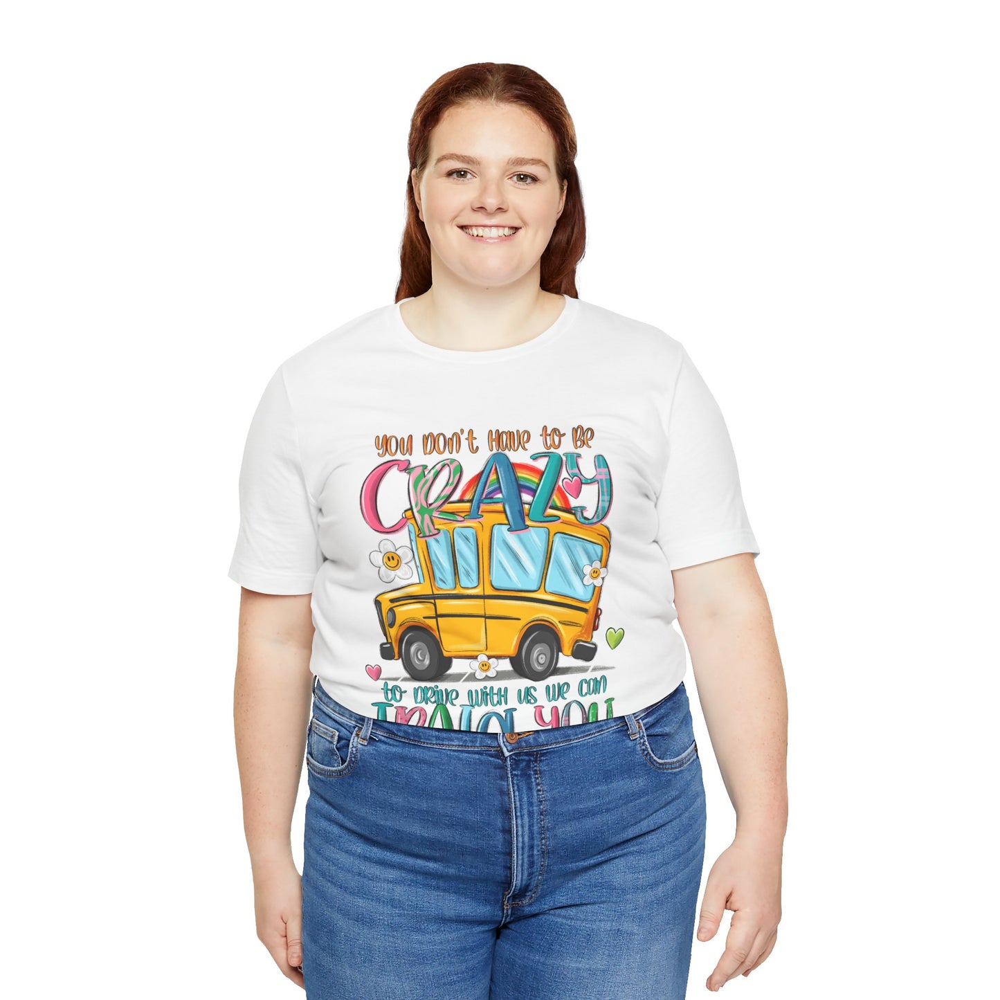 Crazy Train Unisex Jersey Tee - Fun & Whimsical Graphic T-Shirt for Bus Lovers