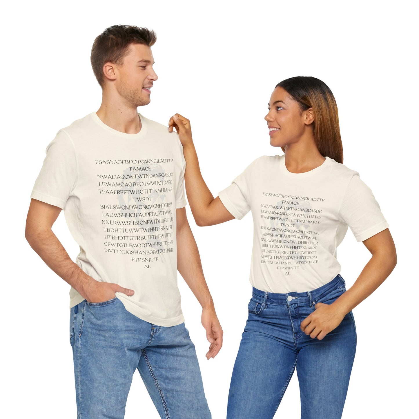 Lincoln's Gettysburg Address Unisex Jersey Short Sleeve Tee with Text Design