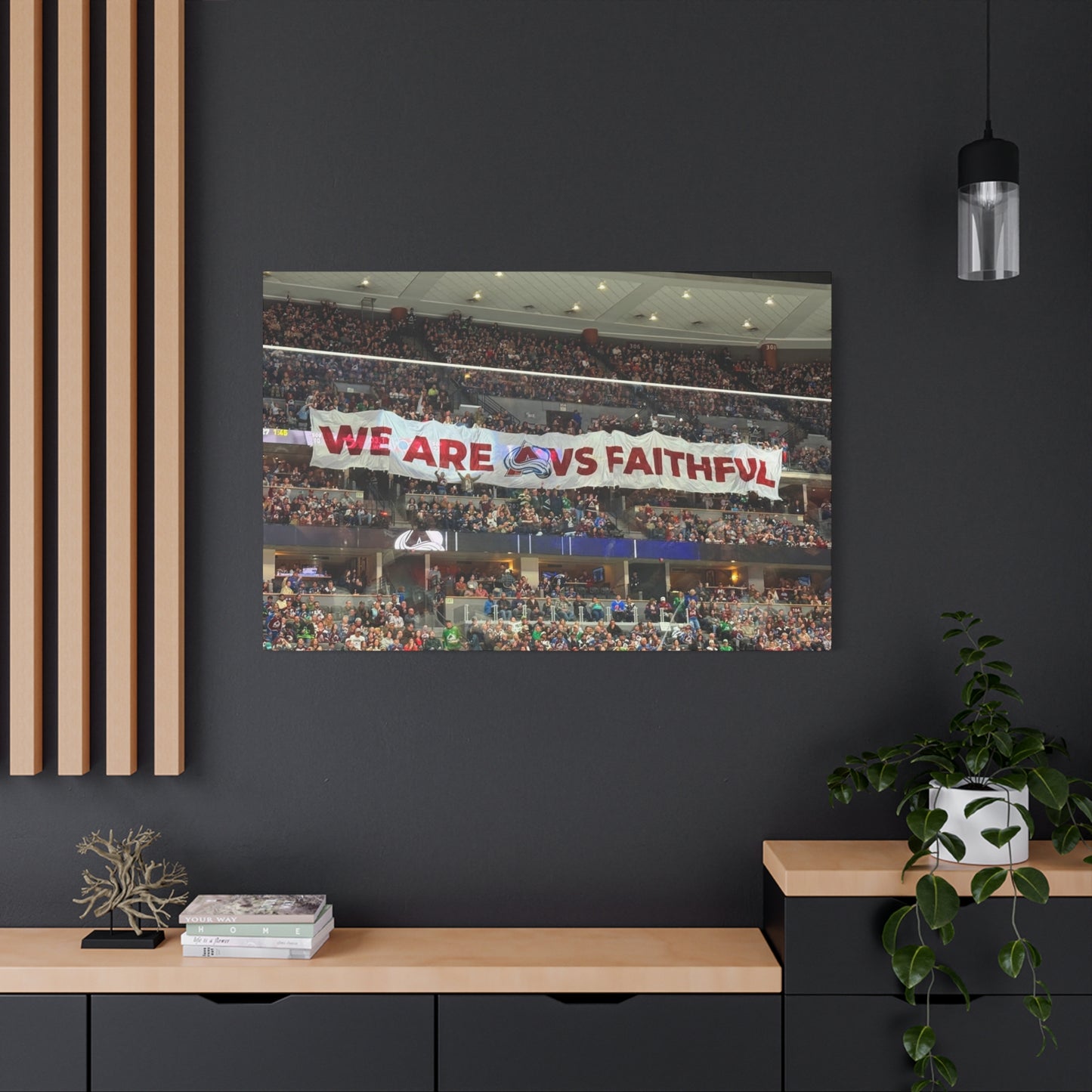 Stretched Canvas Wall Art - "We Are vs Faithful" - Colorado Avalanche - Ball Arena