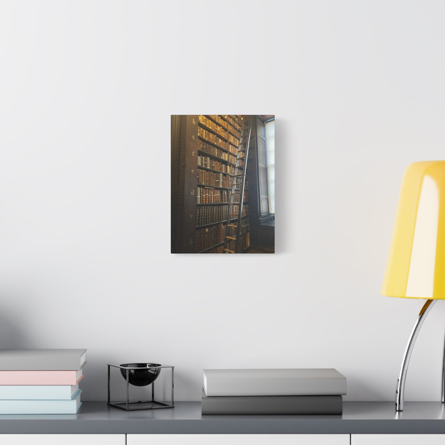 Library Wall Art | Vintage Bookcase Canvas Print - Trinity College Long Room
