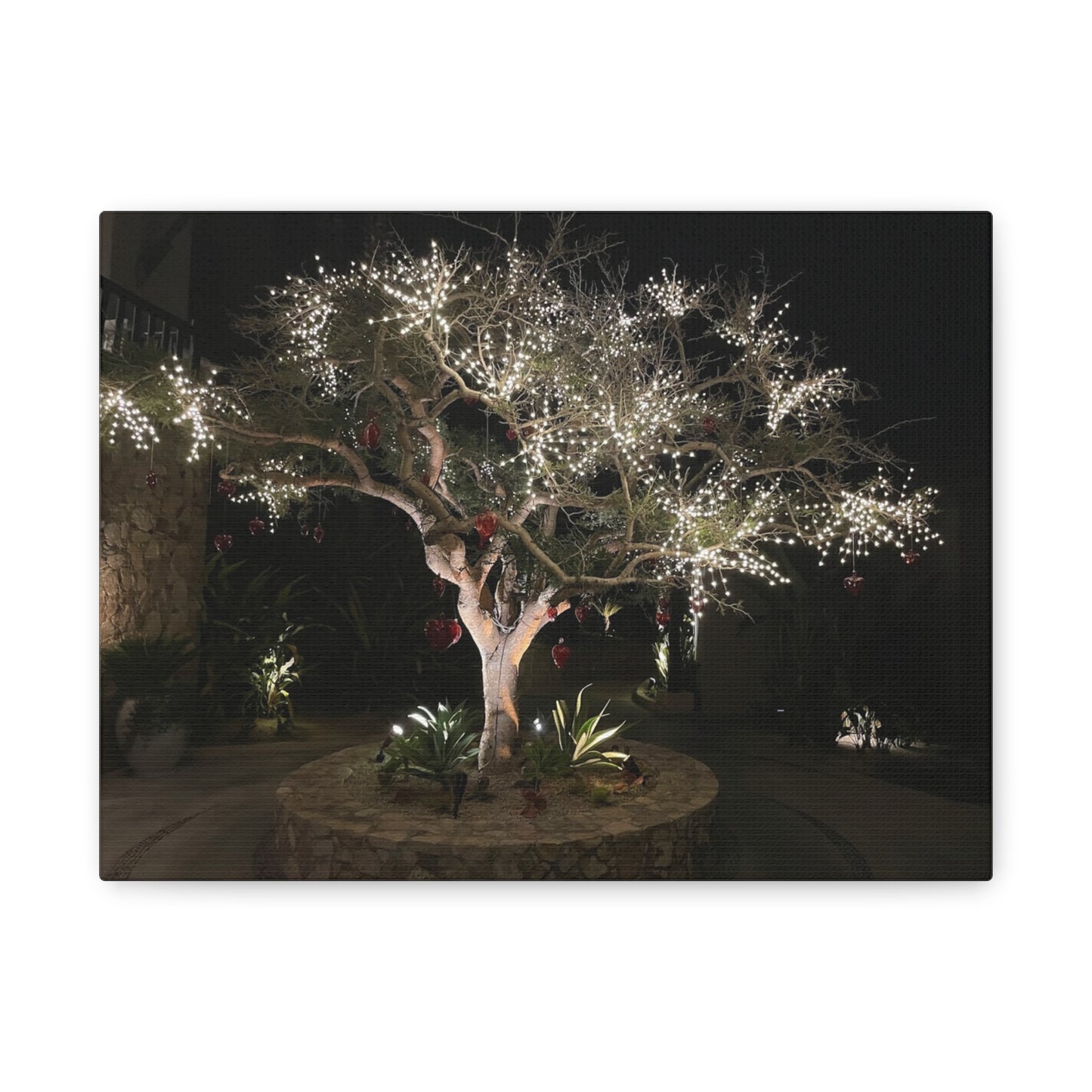 Holiday Canvas Art: Illuminated Tree Wall Decor