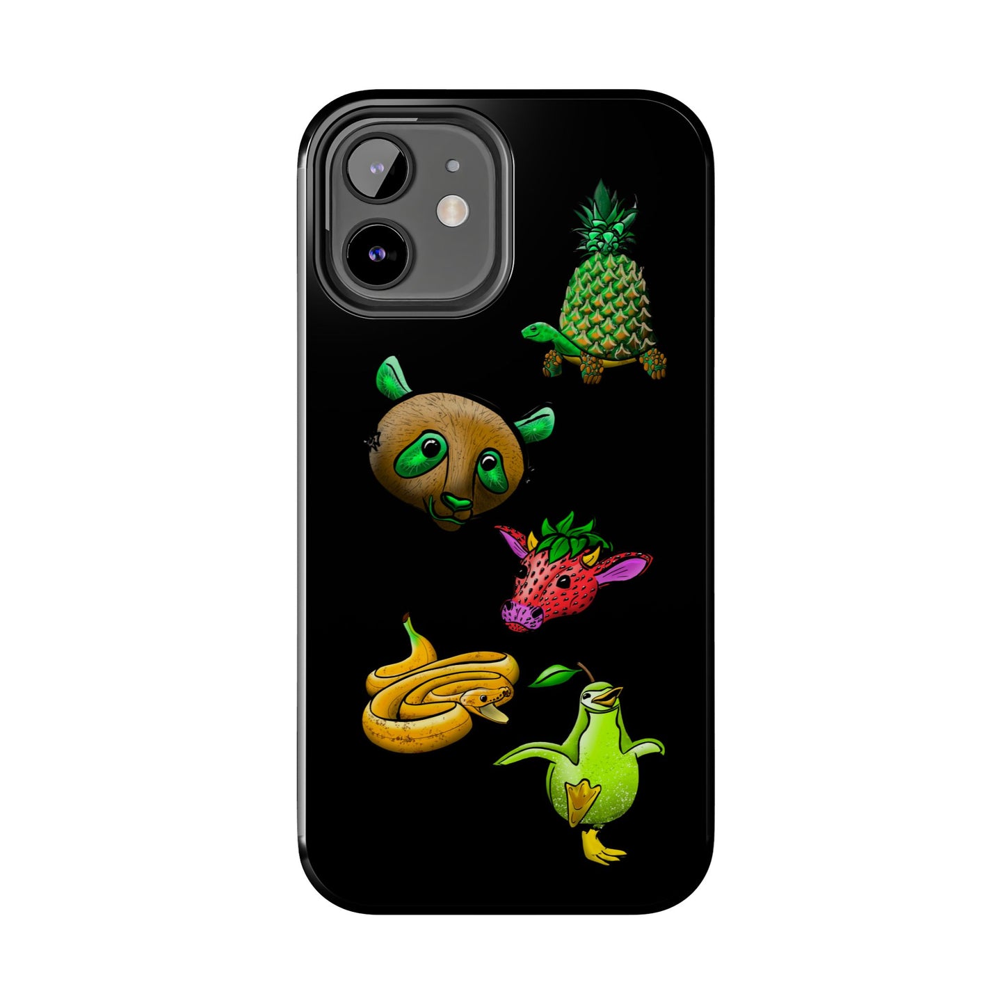 Colorful Animal Design Tough Phone Case - Unique Protection for Wildlife Lovers