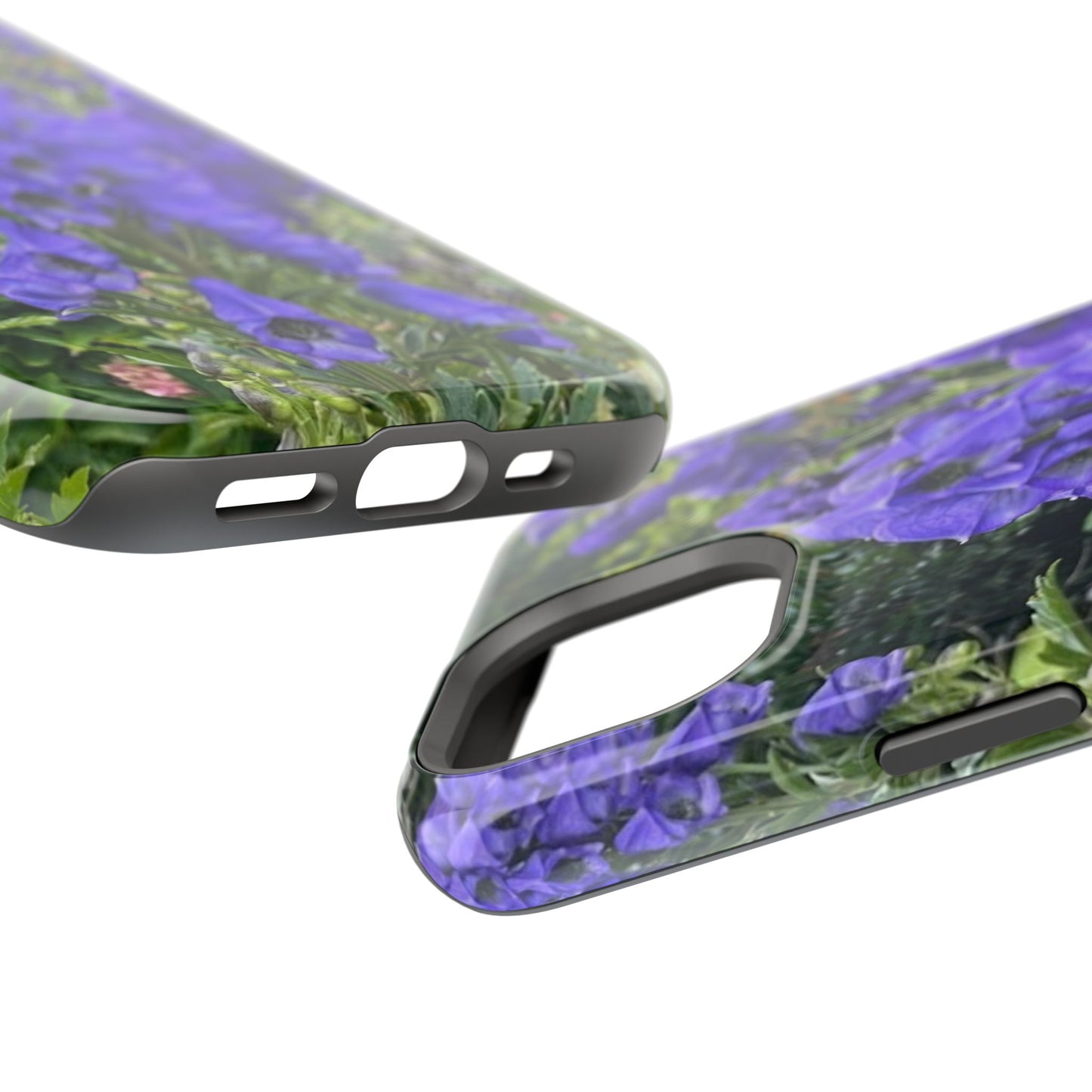 Floral Magnetic Tough Case - Vibrant Purple Flower Design for Resilience and Style